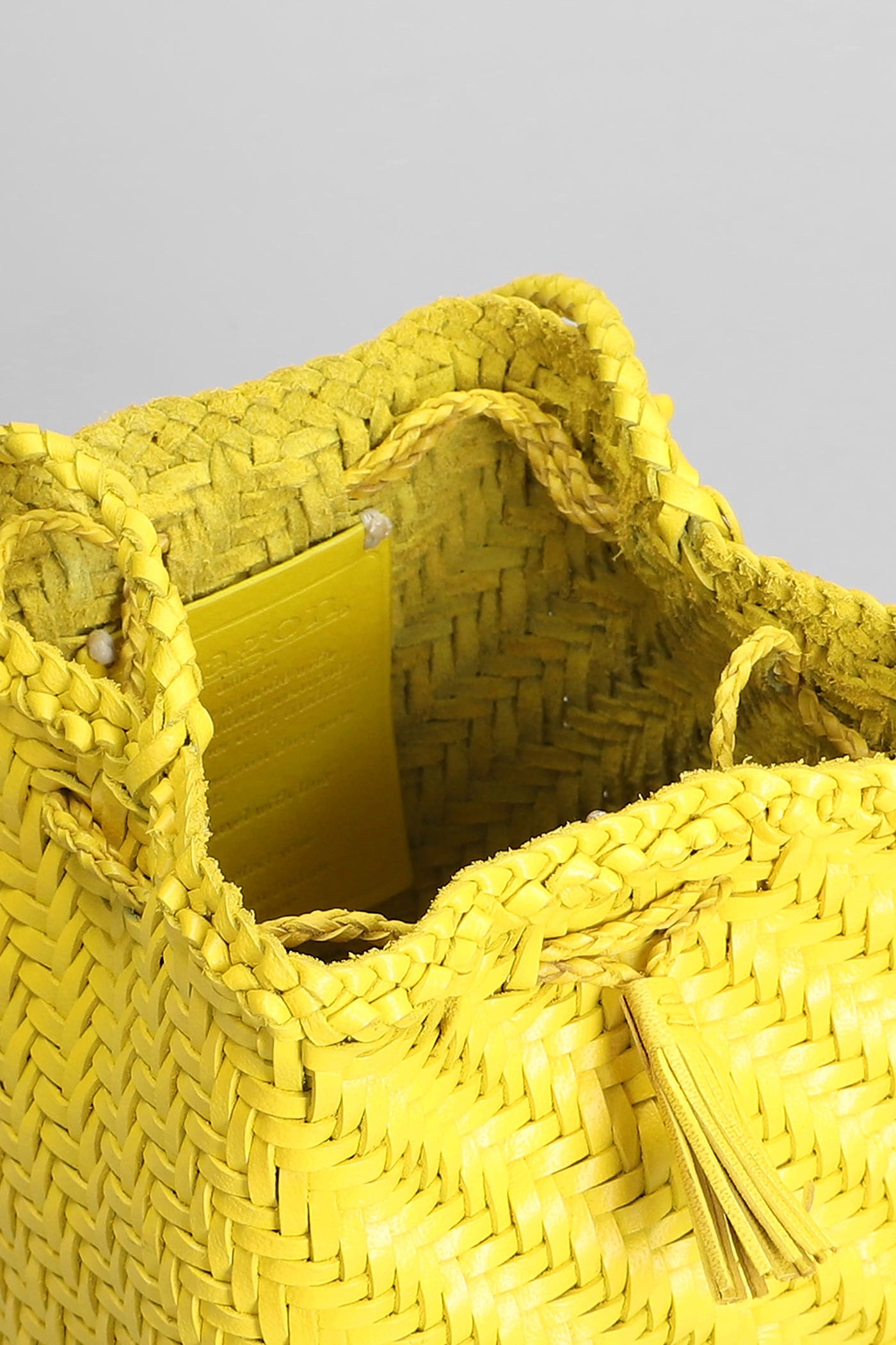 Dragon Diffusion Pompom Double Jump Crossbody Bags Yellow In Yellow