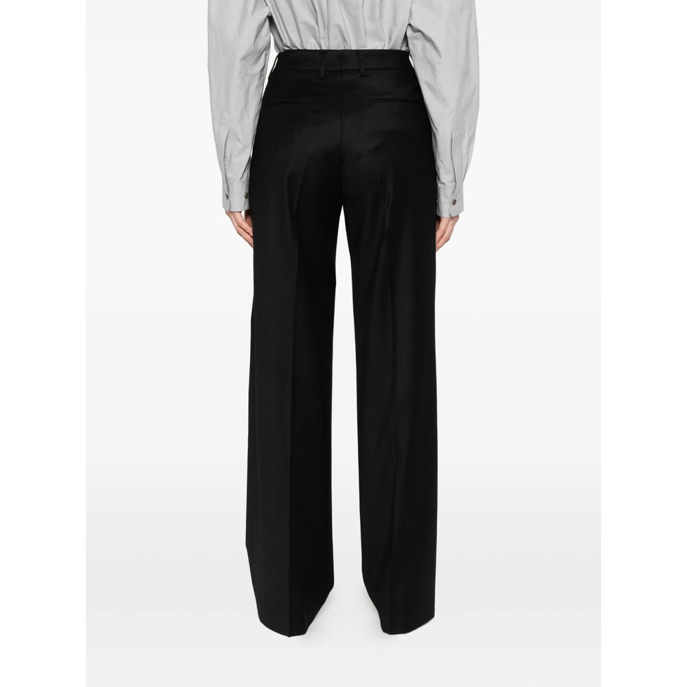 Berwich Pleated Straight-leg Trousers In Black