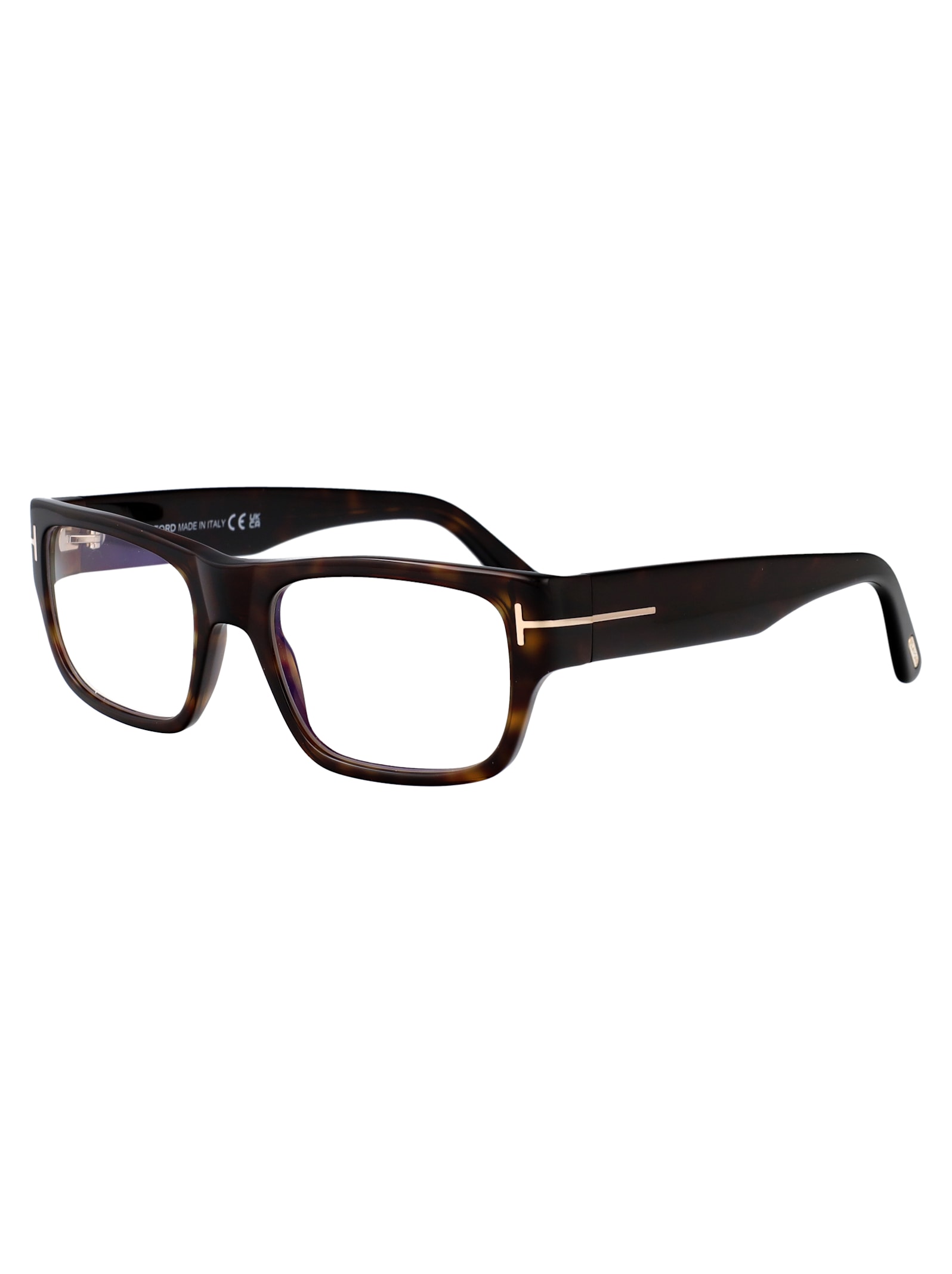 Tom Ford Womens Black Tr001853 Round-frame Acetate Optical Glasses In Avana Scura