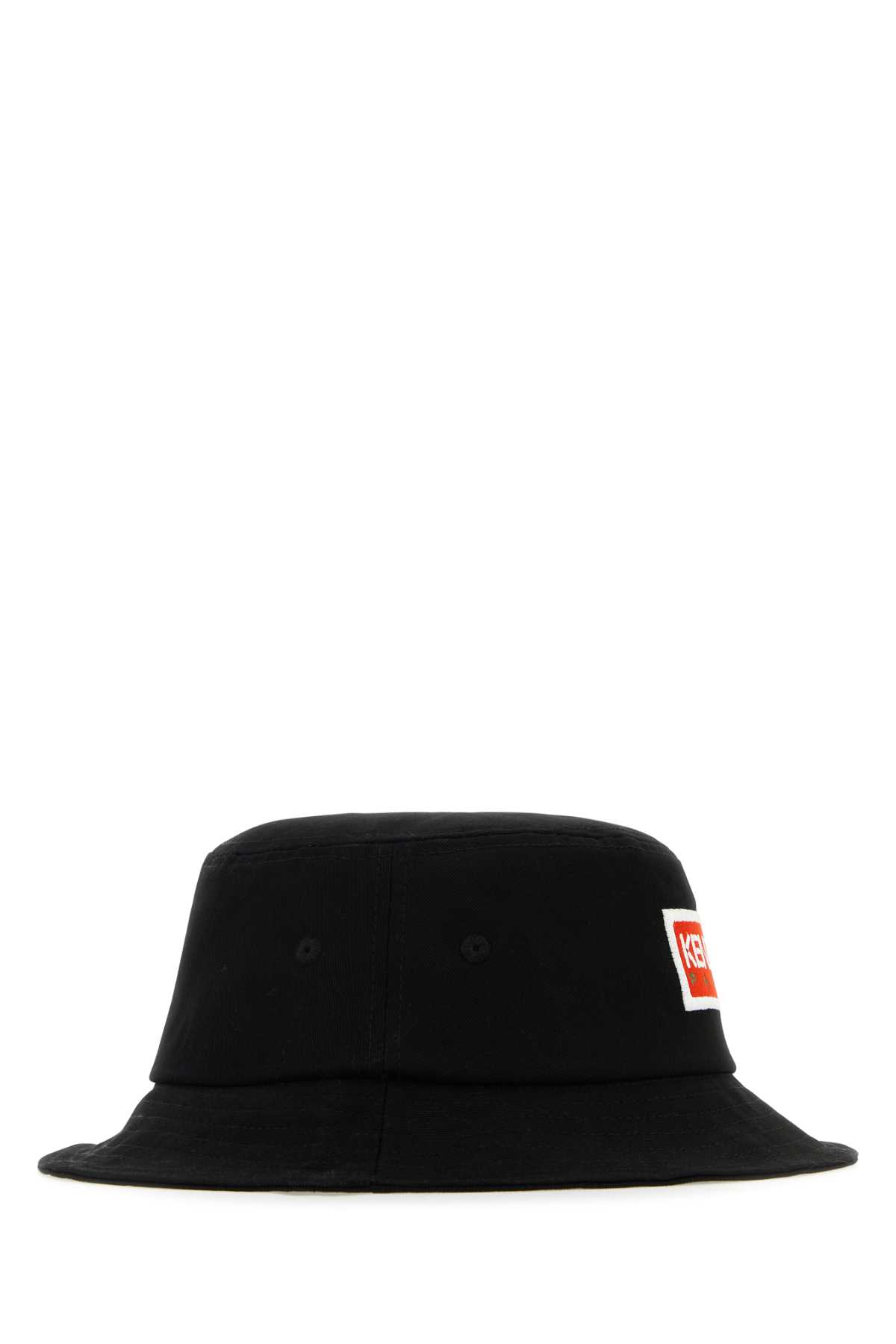 KENZO BLACK COTTON BUCKET HAT