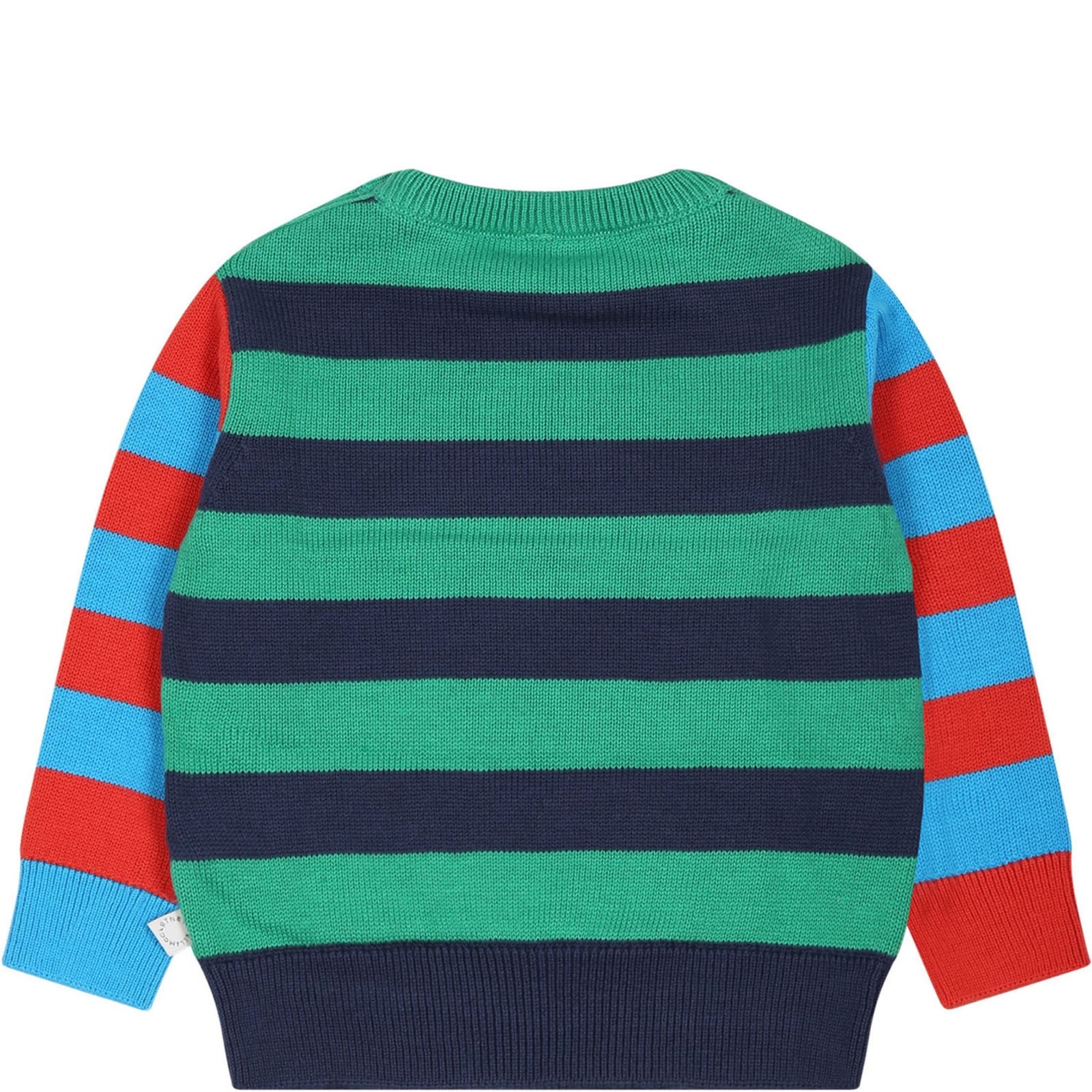 Stella Mccartney Multicolor Sweater For Baby Boy With Penguin In Multicolor