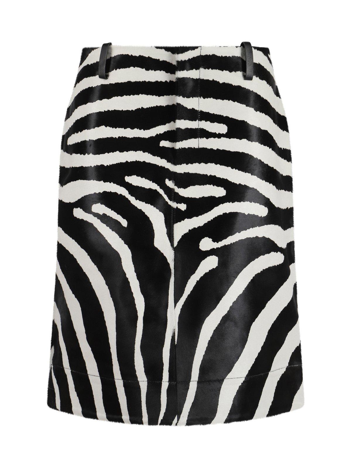 Shop Jacquemus The Tozzi A-line Zebra Skirt In Black