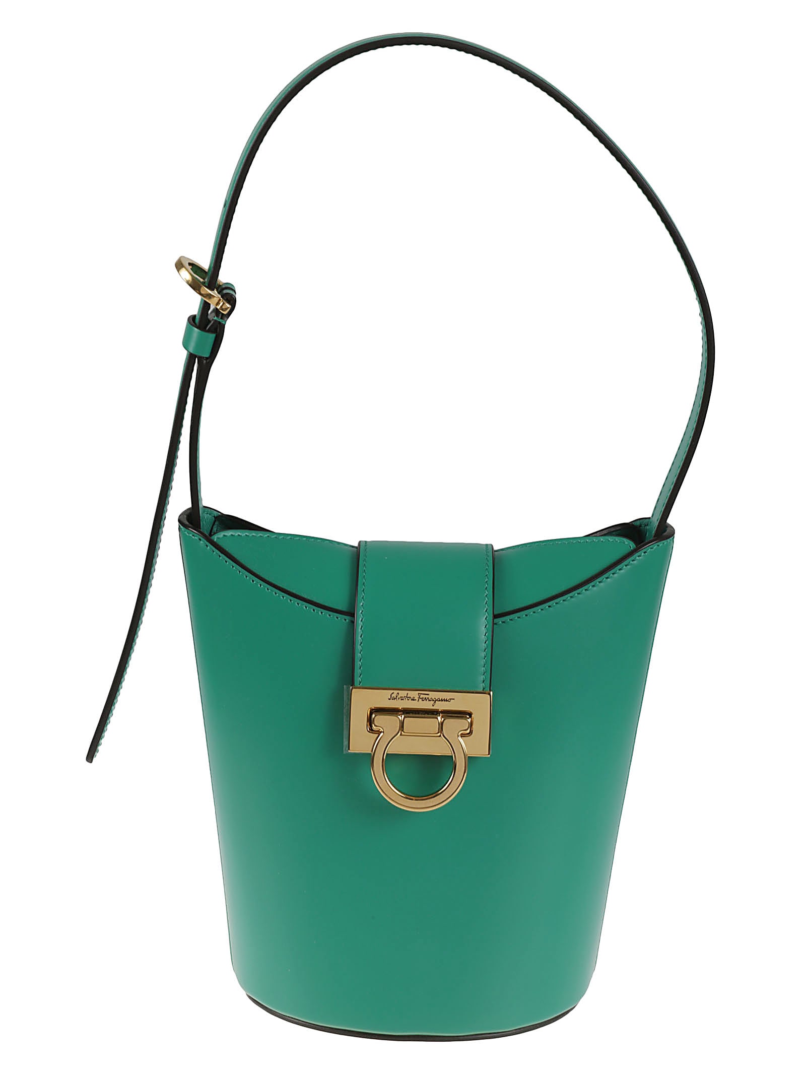 Ferragamo Trifolio Shoulder Bag In Green