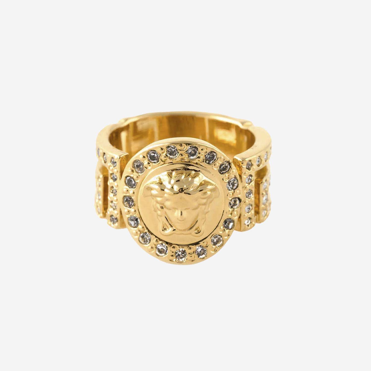 Versace La Medusa Ring With Crystals