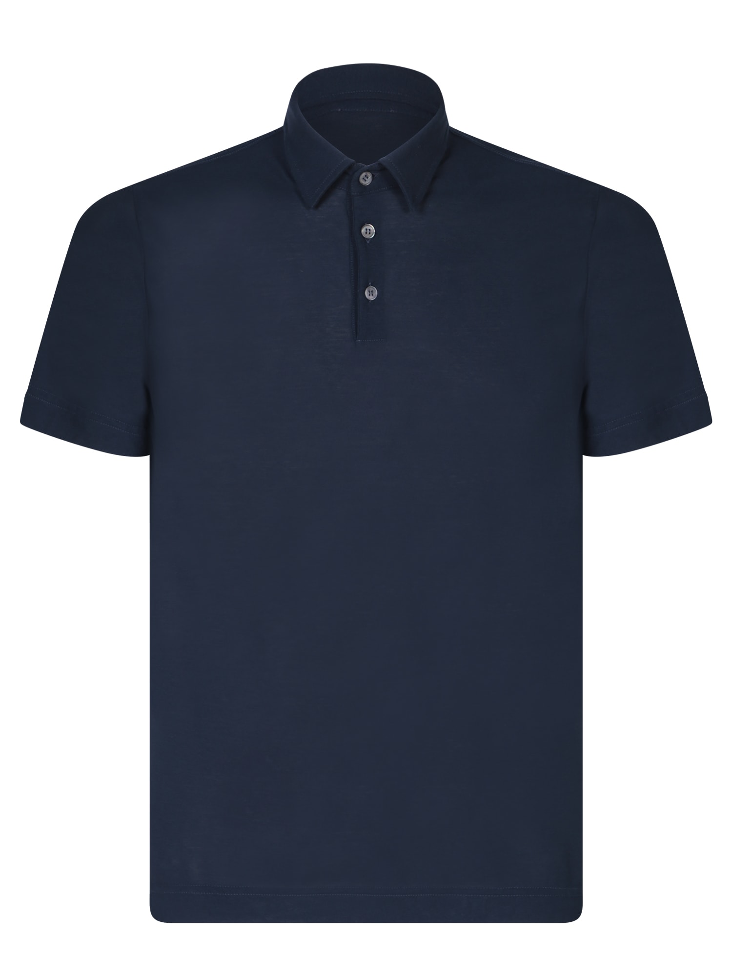 Zanone Blue Cotton Polo Shirt