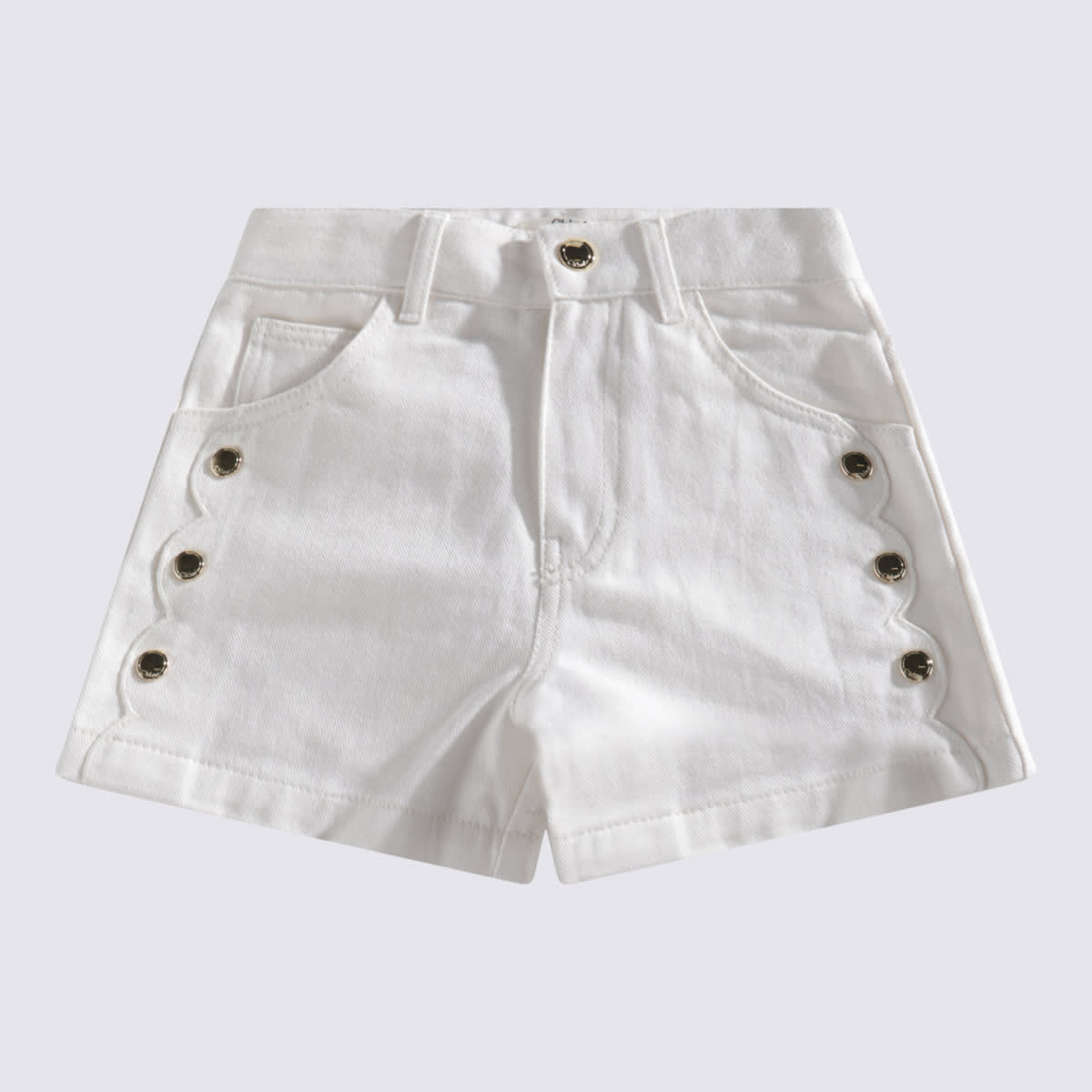 Chloé White Cotton Shorts