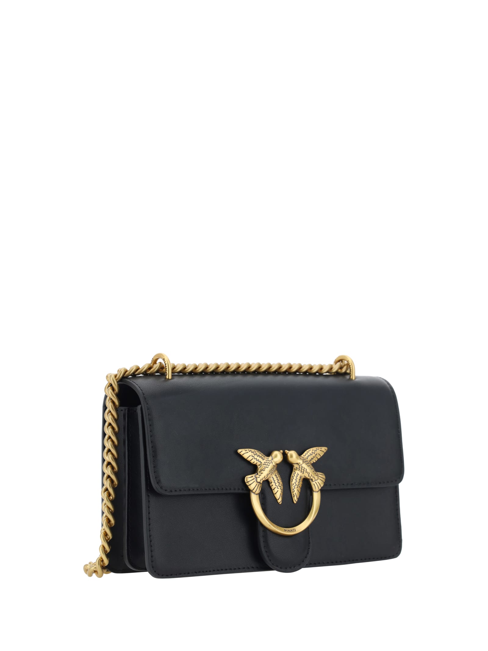 Pinko Love One Mini Shoulder Bag In Black