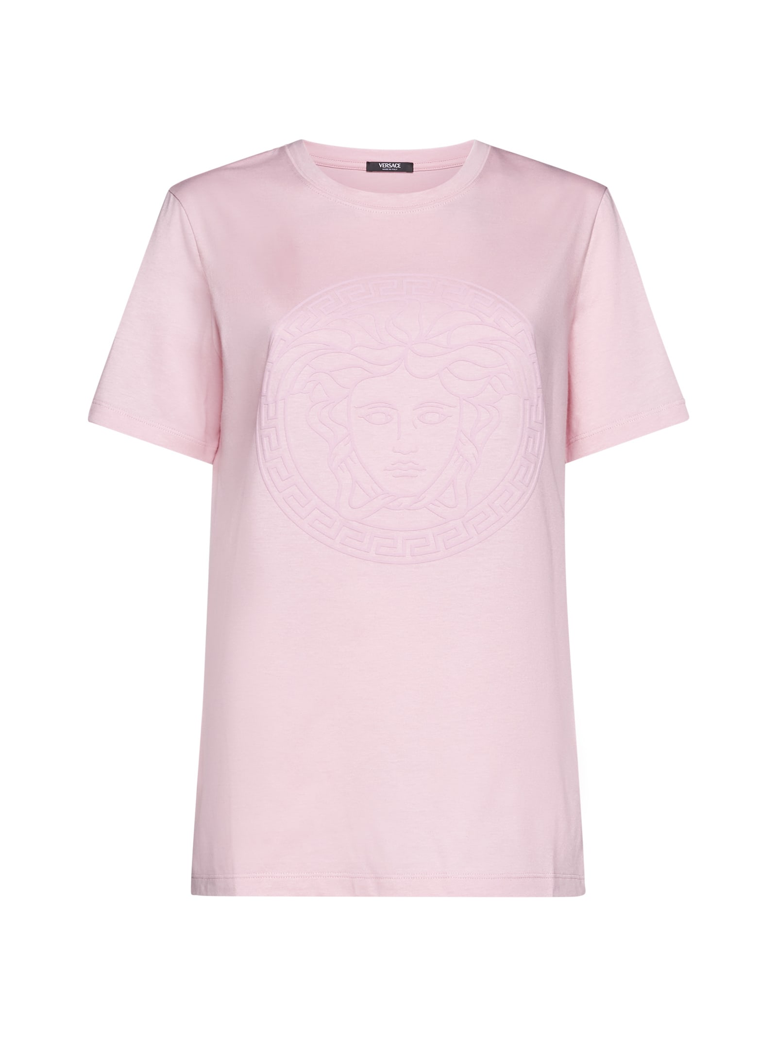 Shop Versace T-shirt In Pale Pink