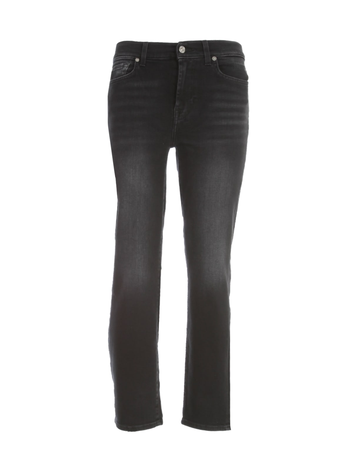 7 For All Mankind The Straigh Crop Soho Black