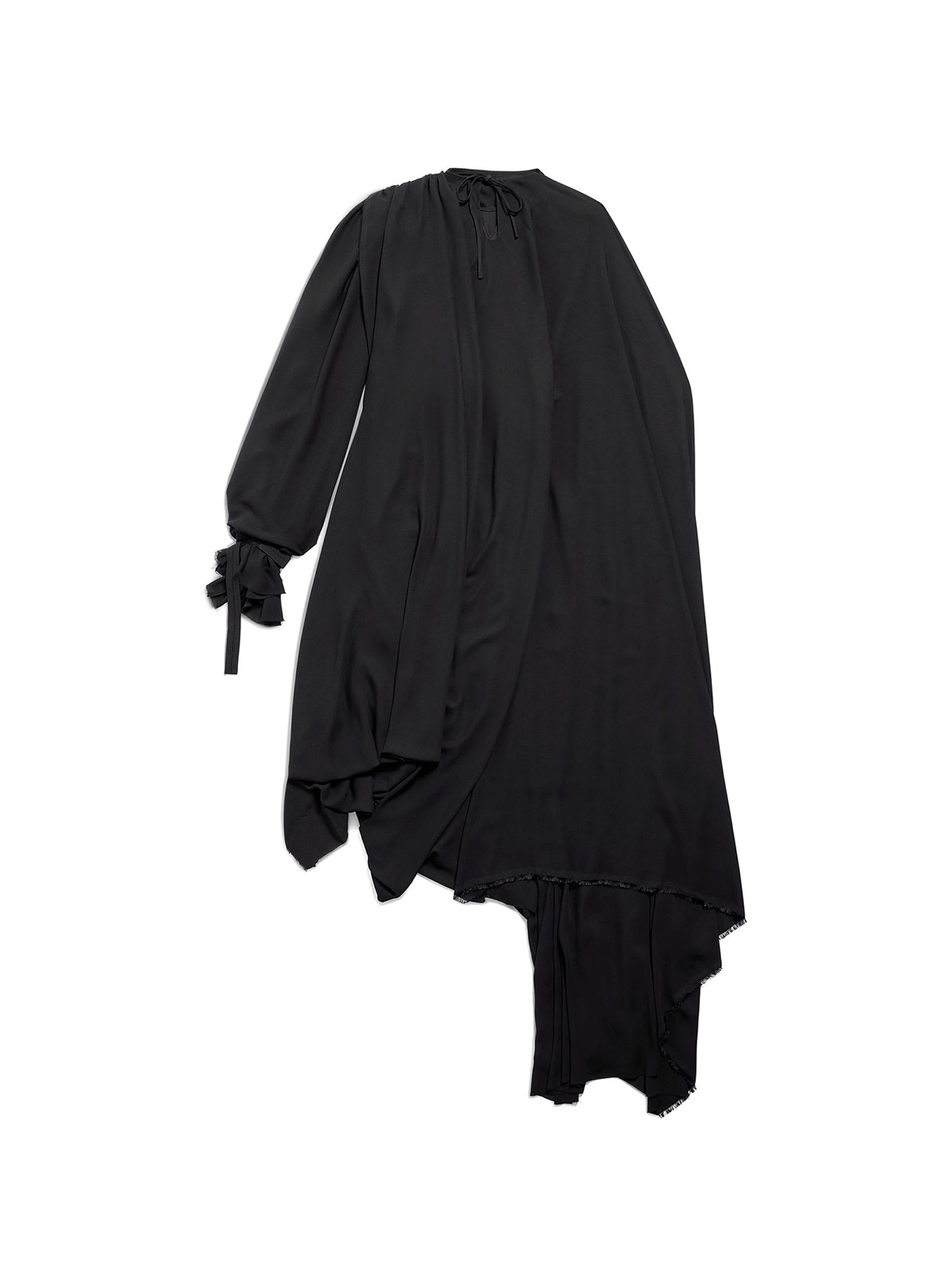 Shop Balenciaga Dress In Black Light Technical Crepe