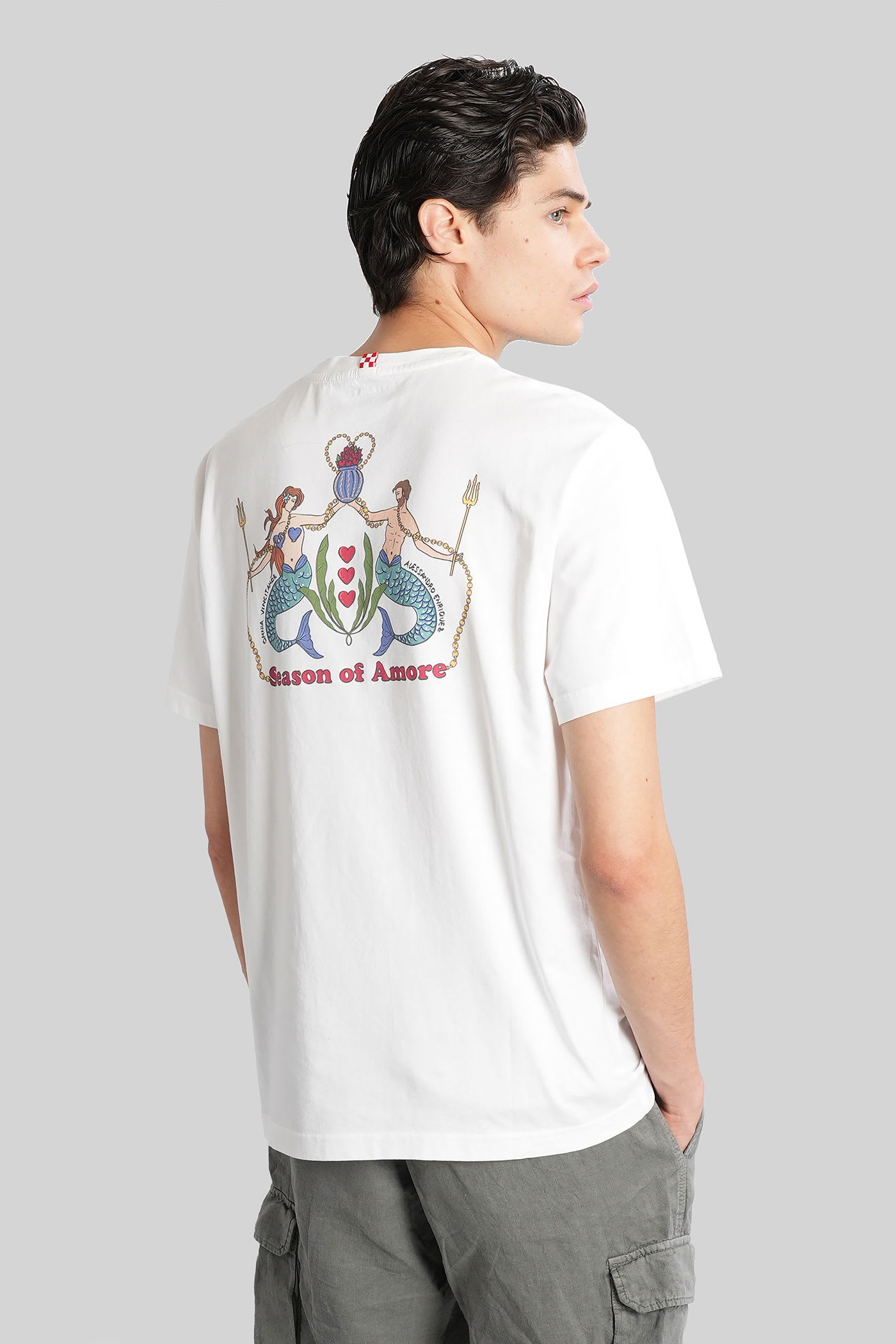 Mc2 Saint Barth Tshirt Man T-shirt In White Cotton In White