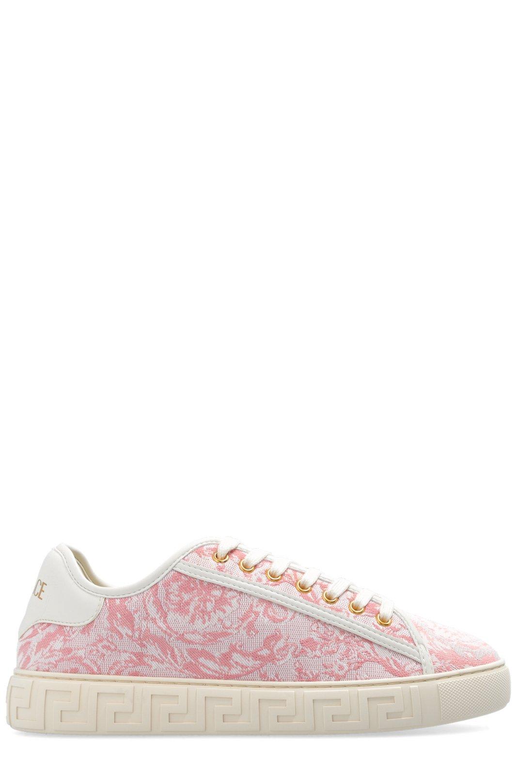 VERSACE BAROCCO GRECA LACE-UP trainers
