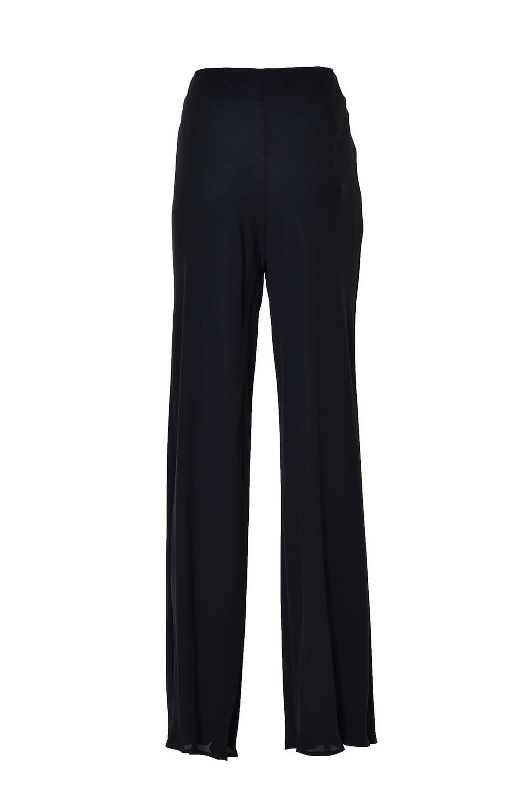 Shop Alberta Ferretti High Waist Wide Leg Pants In Nero