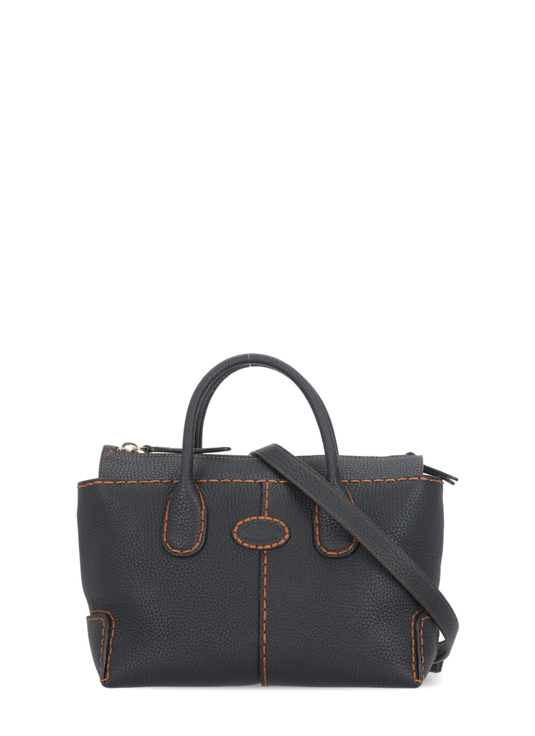 Shop Tod's Leather Shoulder Bag In Black