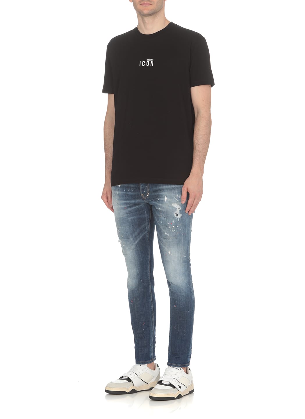Dsquared2 Cotton Icon Slim Fit T-shirt In Black