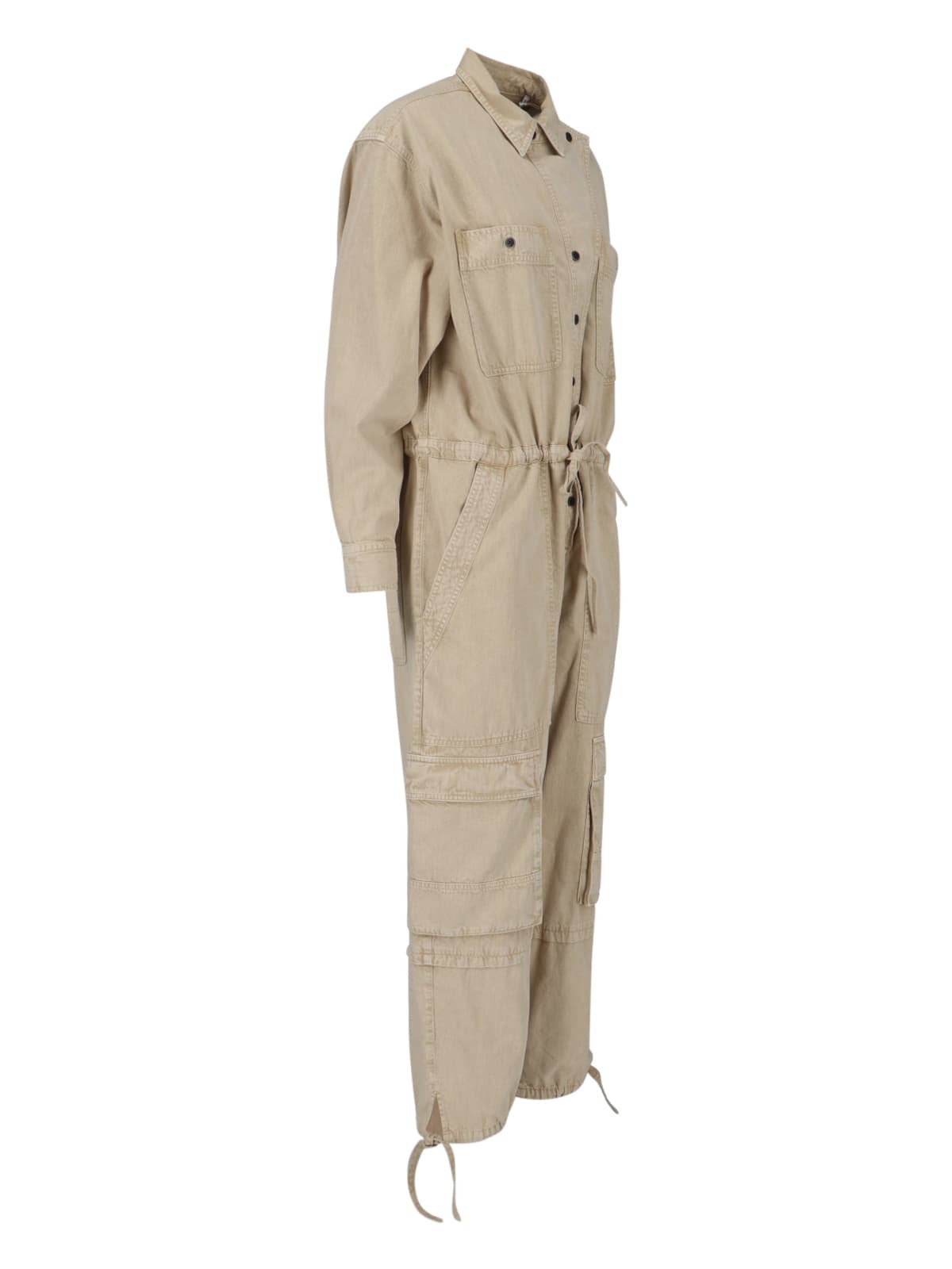 Isabel Marant Étoile Idany Drawstringed Detailed Jumpsuit In Neutral