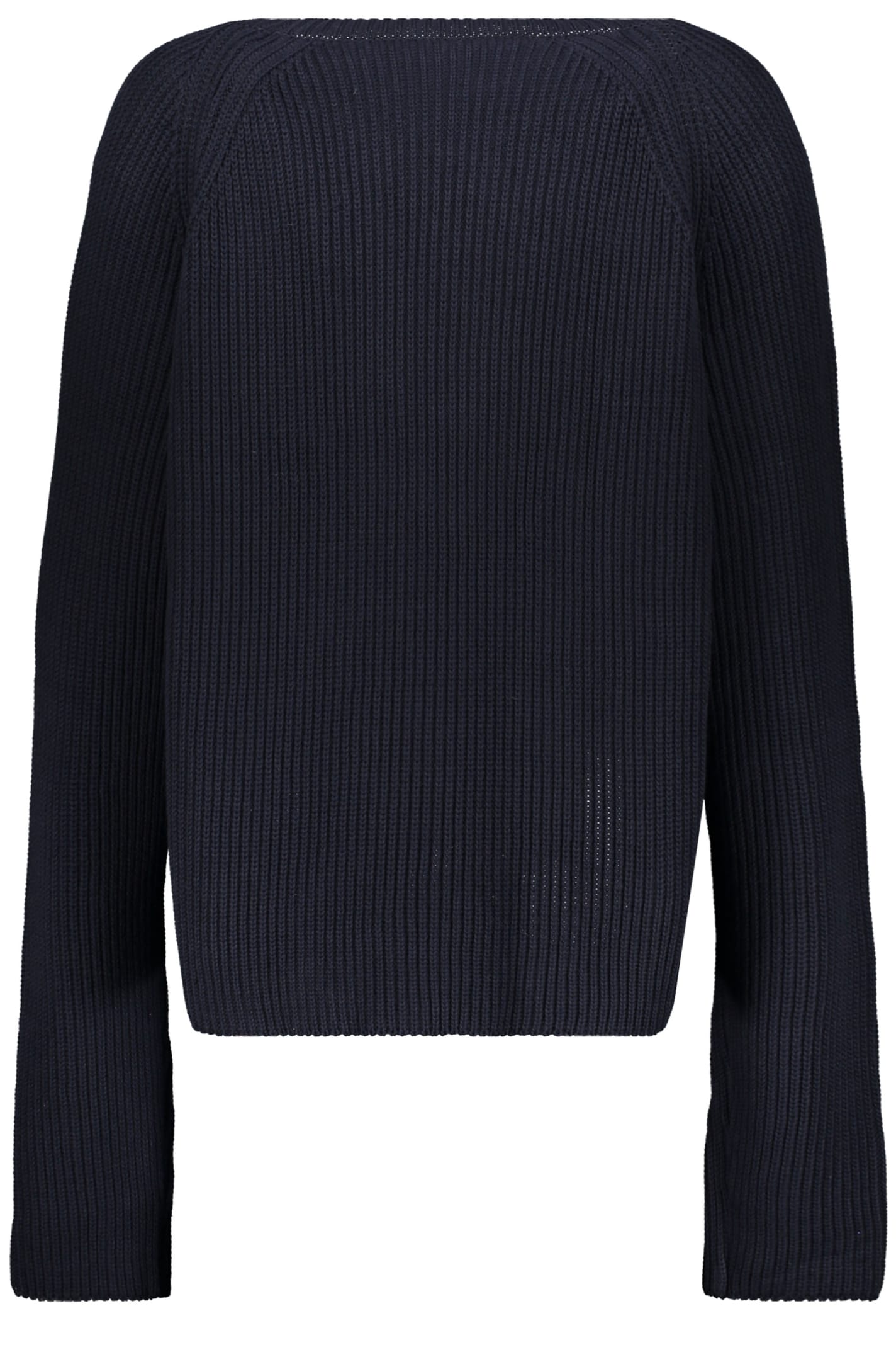 Shop Off-white Long Sleeve Crew-neck Sweater In Blue