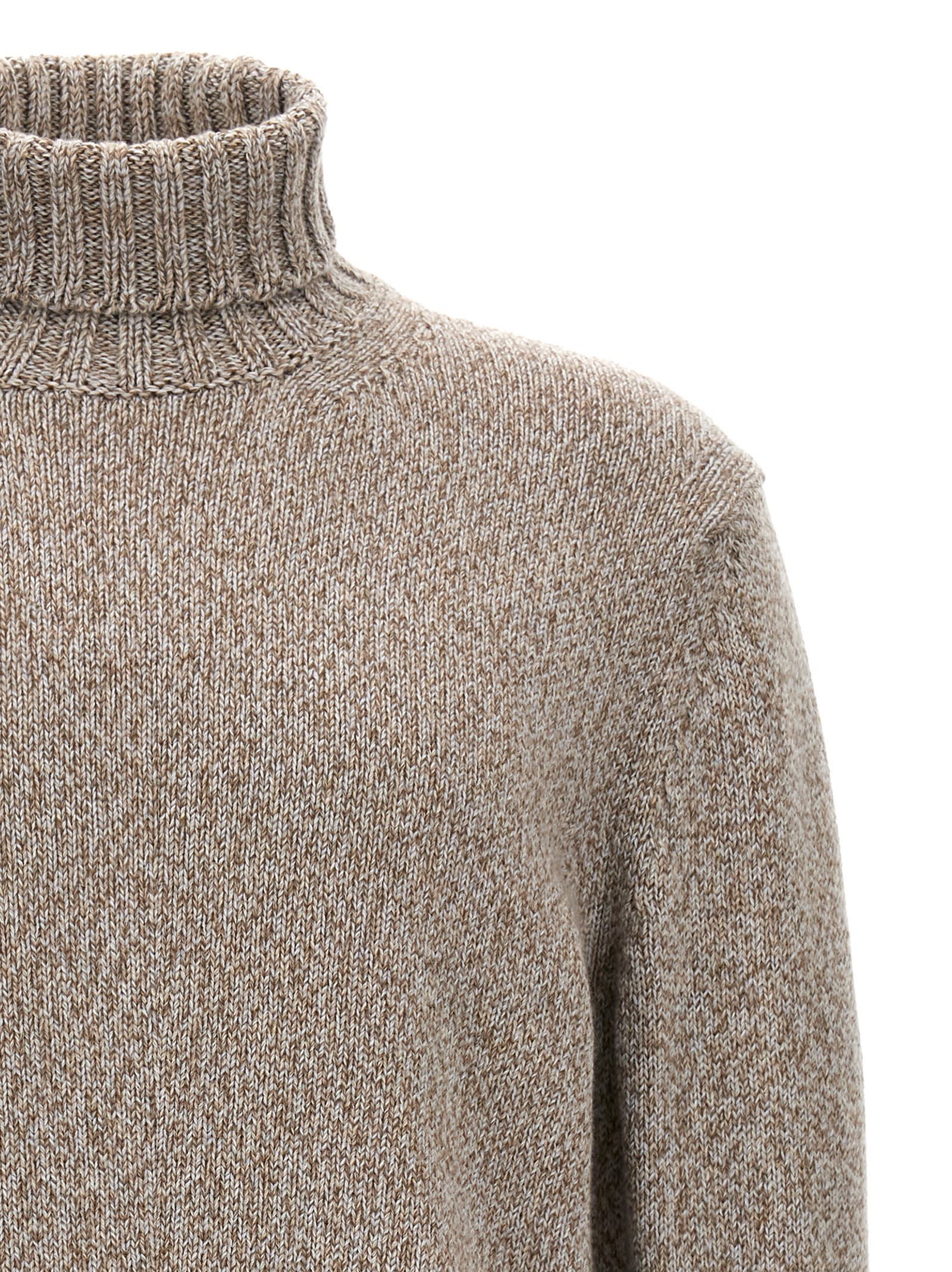 Shop Zegna Turtle-neck Sweater In Beige