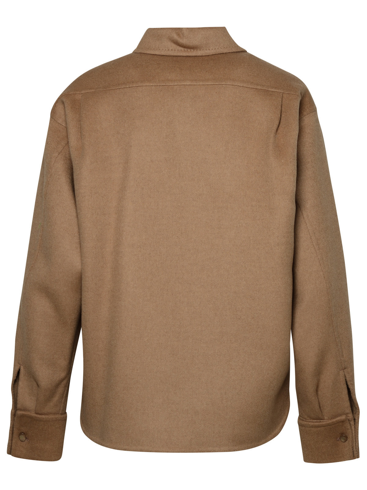 Max Mara Popoli Hemd Aus Wollfilz In Beige