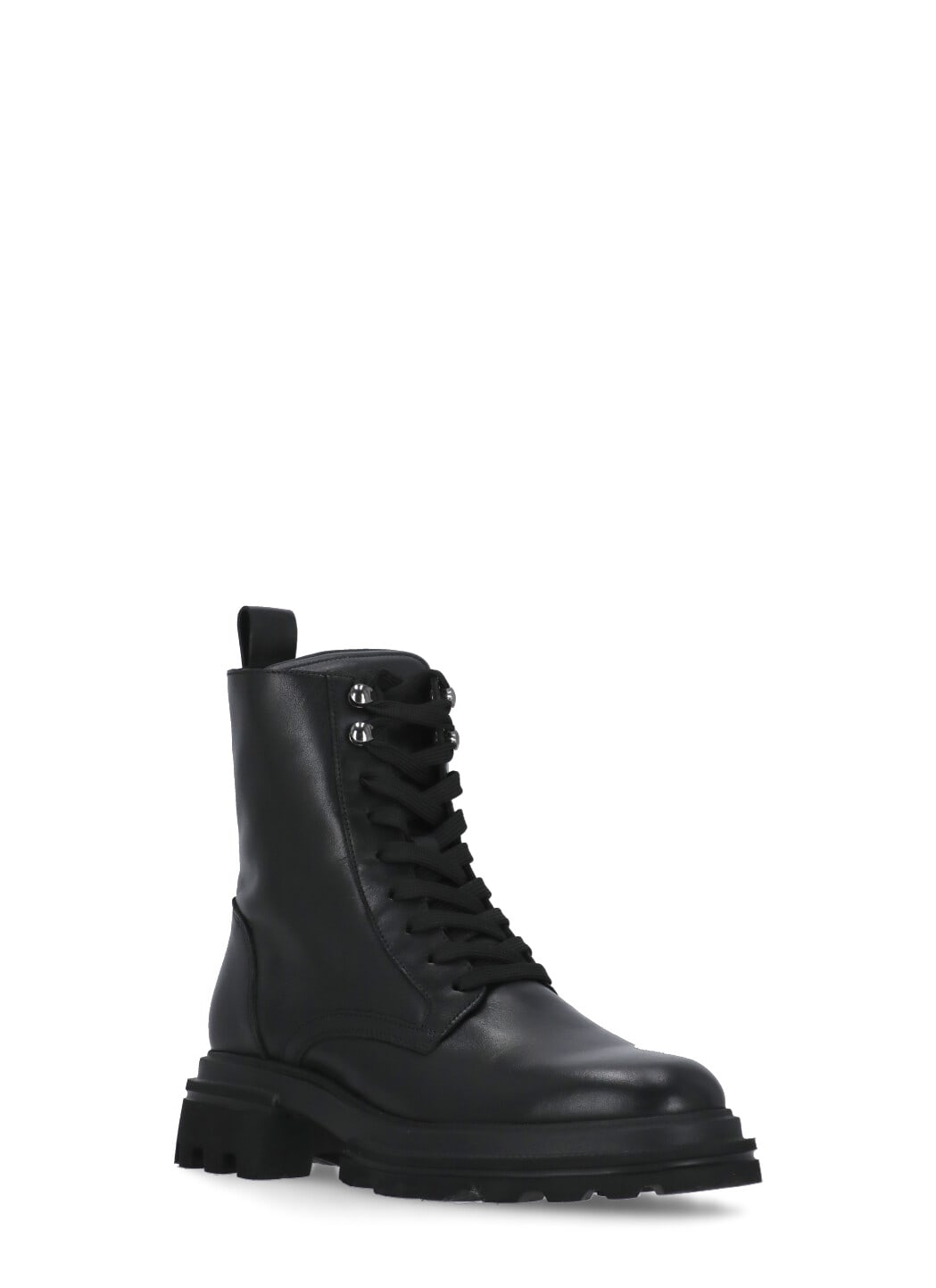 Shop Hogan H674 Combat Boots In Black