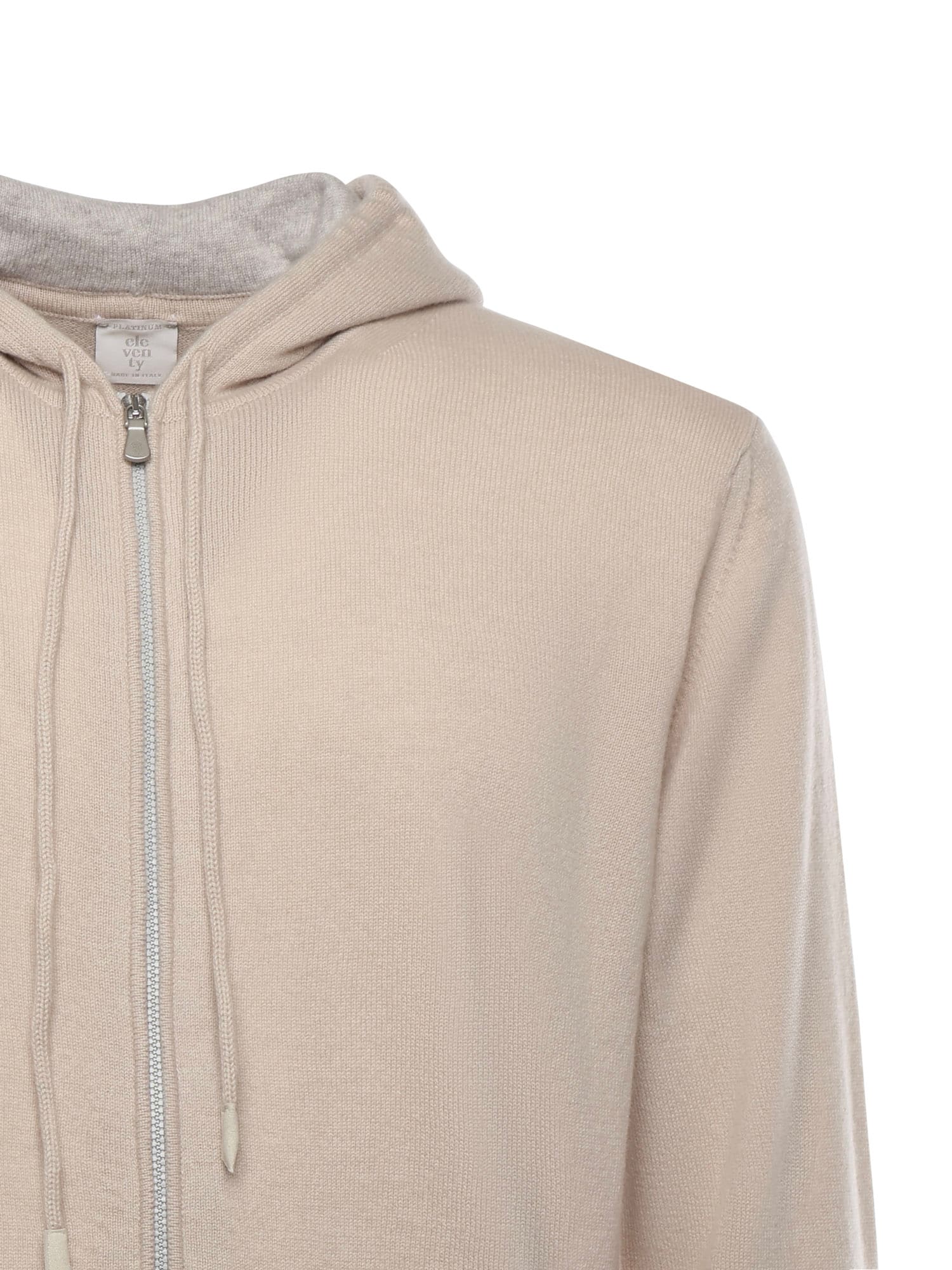 Eleventy Cashmere Zip-up Sweatshirt In Neutral