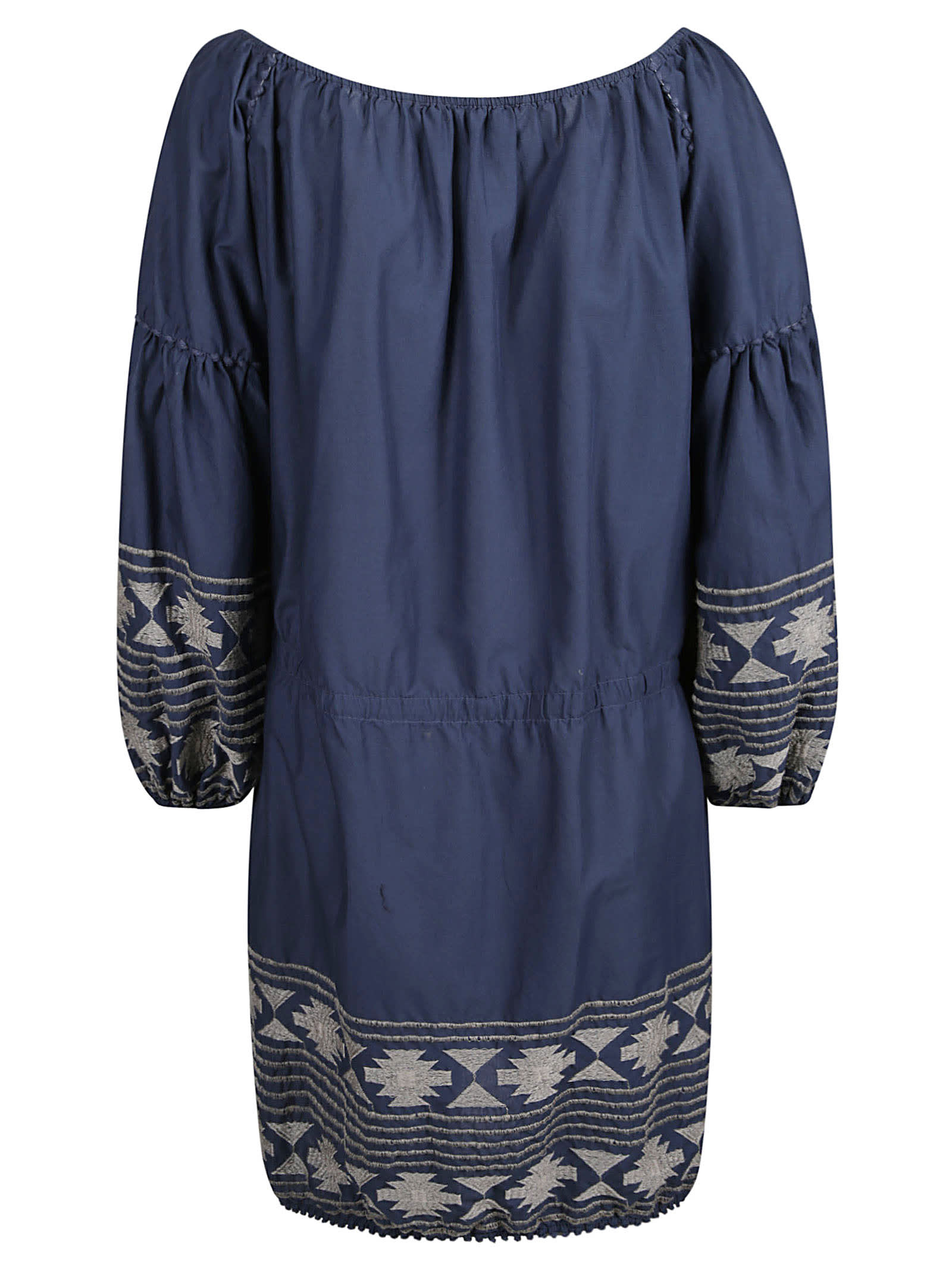Shop Bazar Deluxe Ruffle Mid-length Dress In Blue