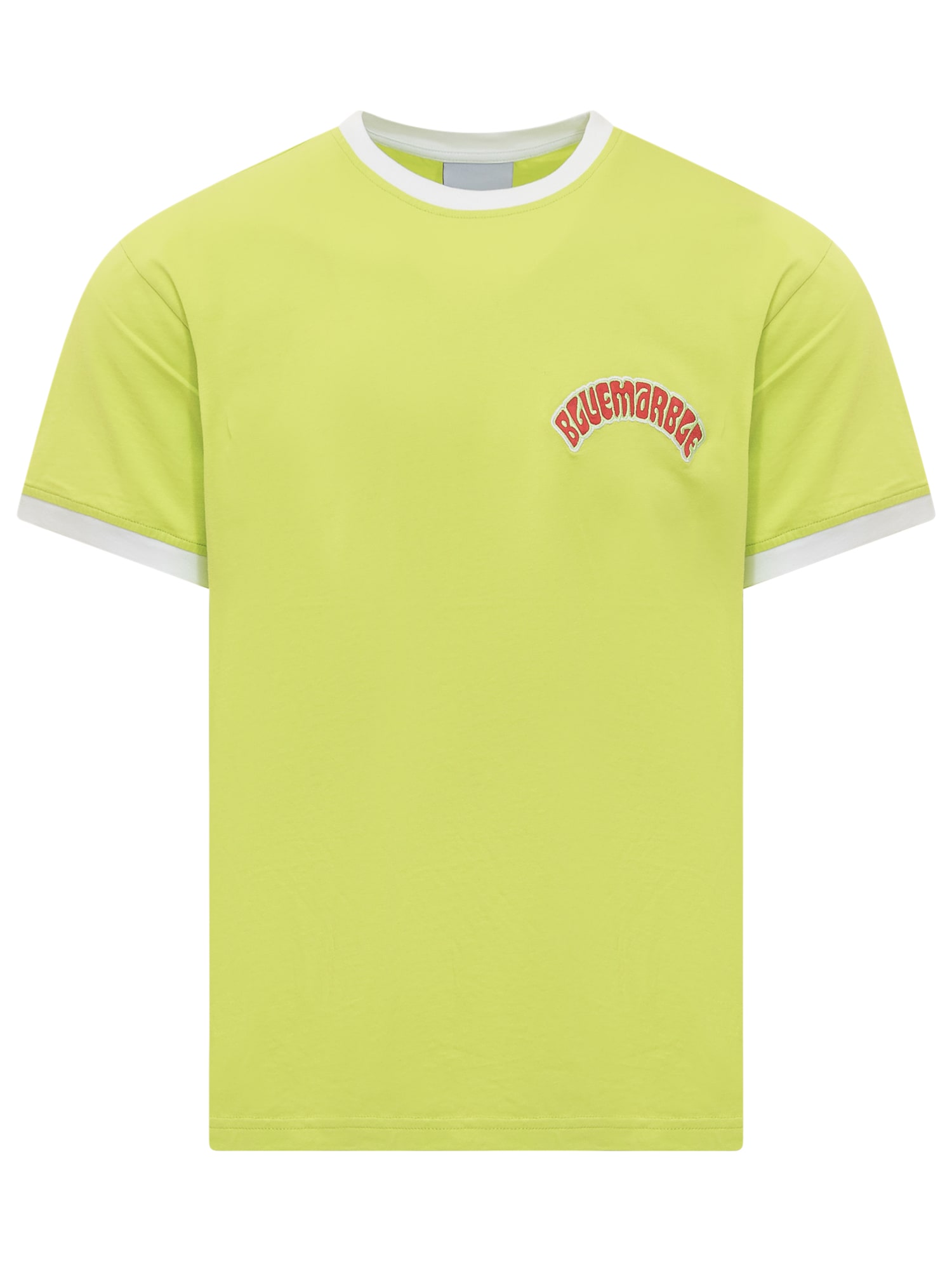 Shop Bluemarble Crewneck T-shirt In Lime