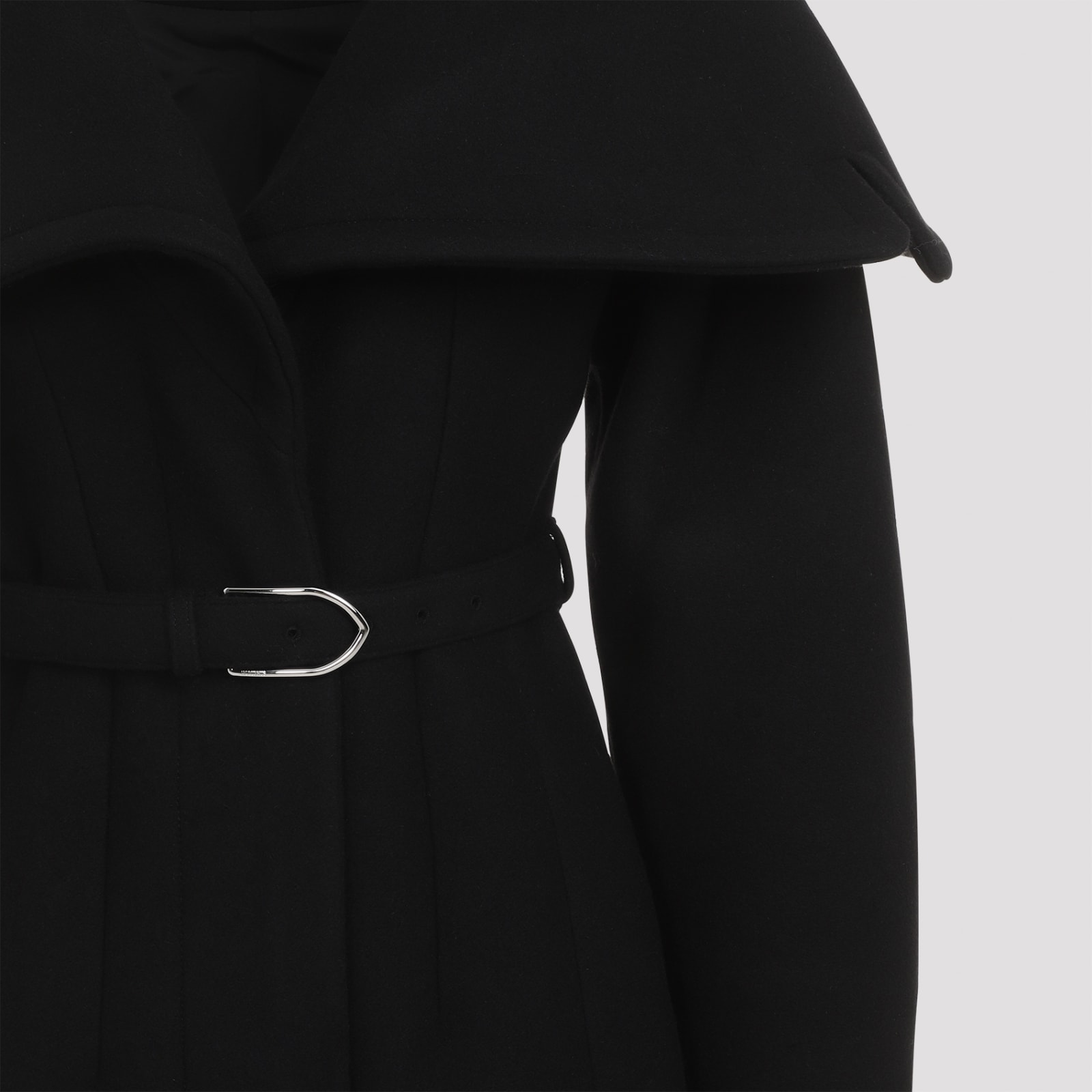 Shop Jacquemus Le Manteau Caruso Coat In Black