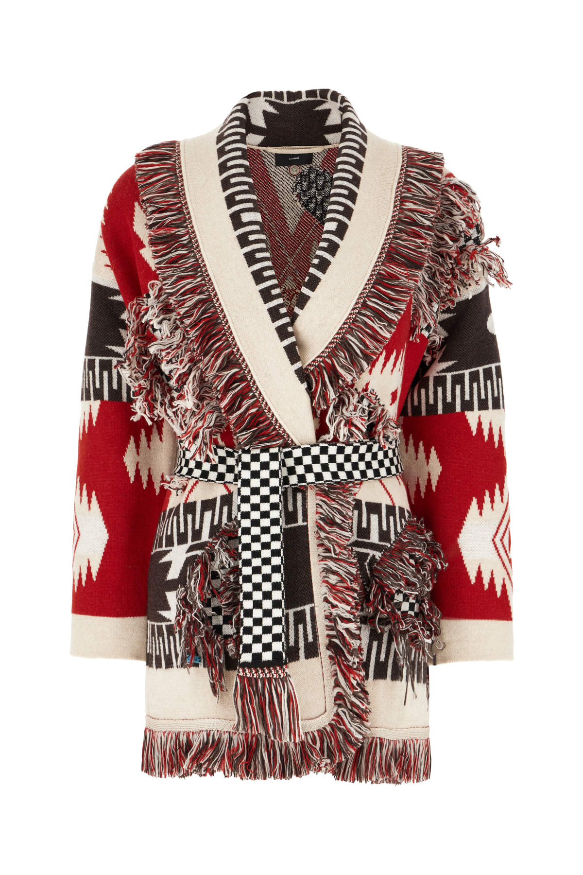 Shop Alanui Embroidered Wool Cardigan In Multicolor