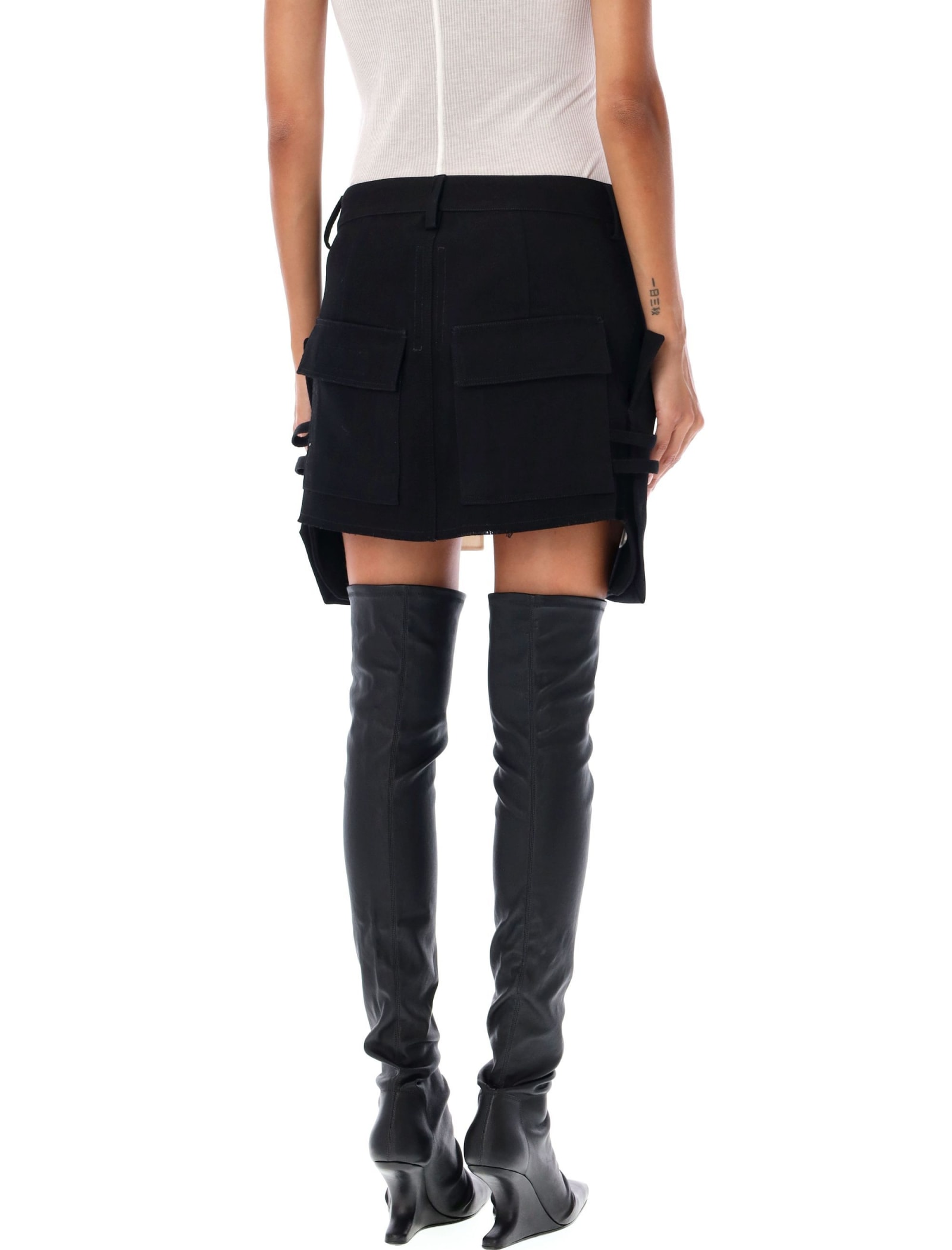 Shop Rick Owens Stefani Mini Skirt In Black