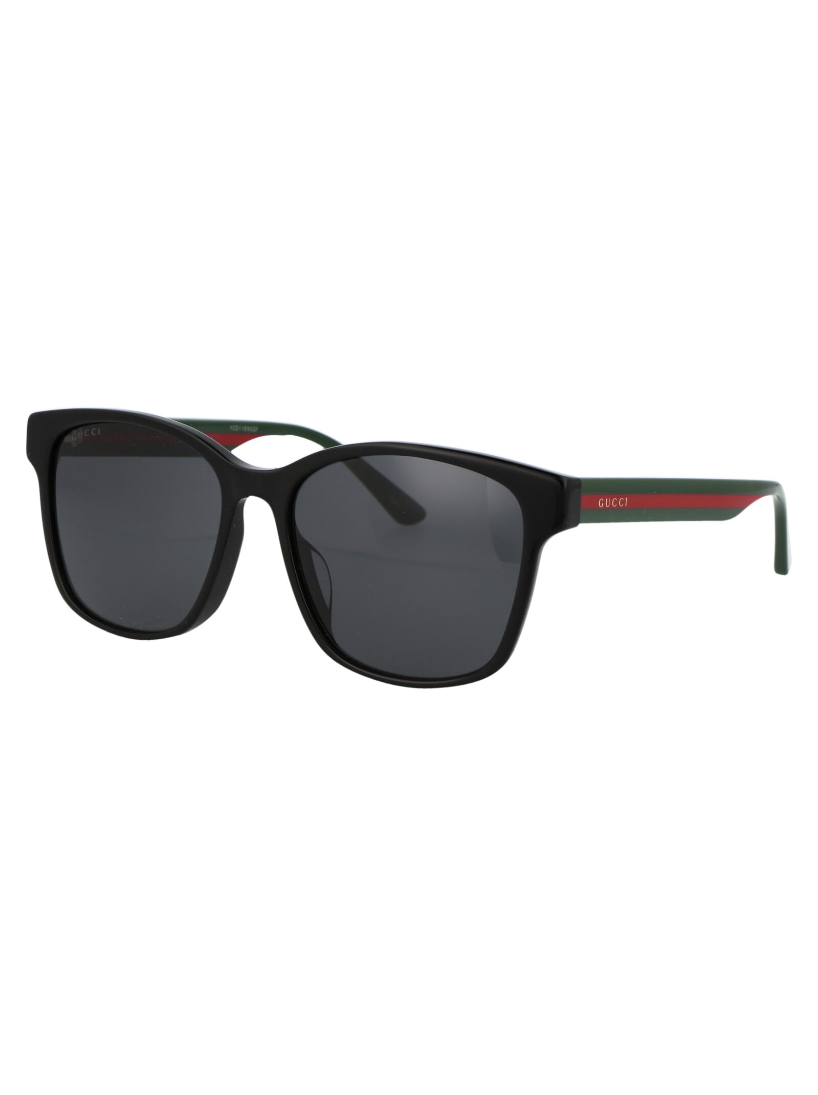 Shop Gucci Gg0417sk Sunglasses In 001 Black Multicolor Grey