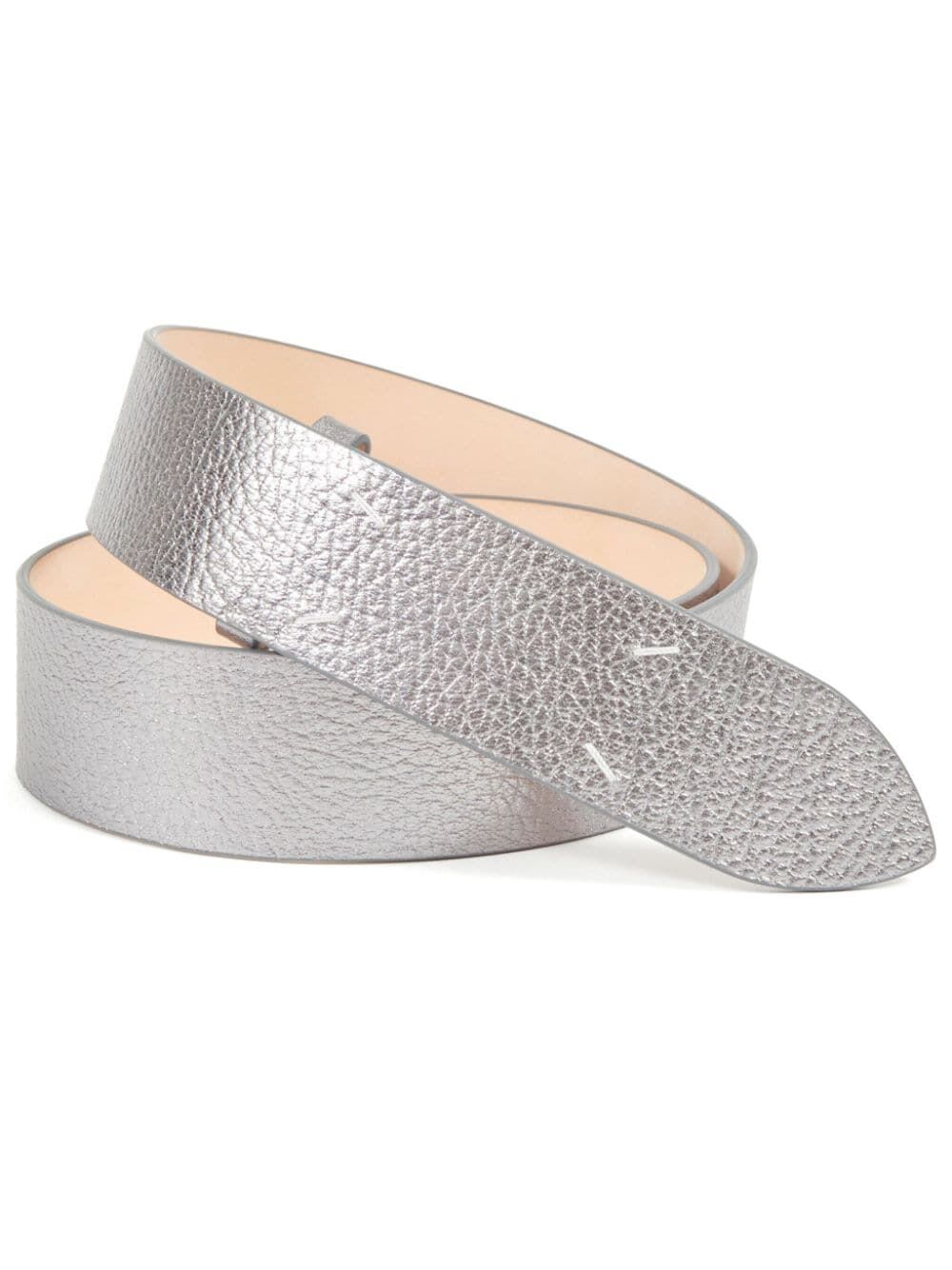 Shop Maison Margiela Belt 45 Mm In Metallic Grey