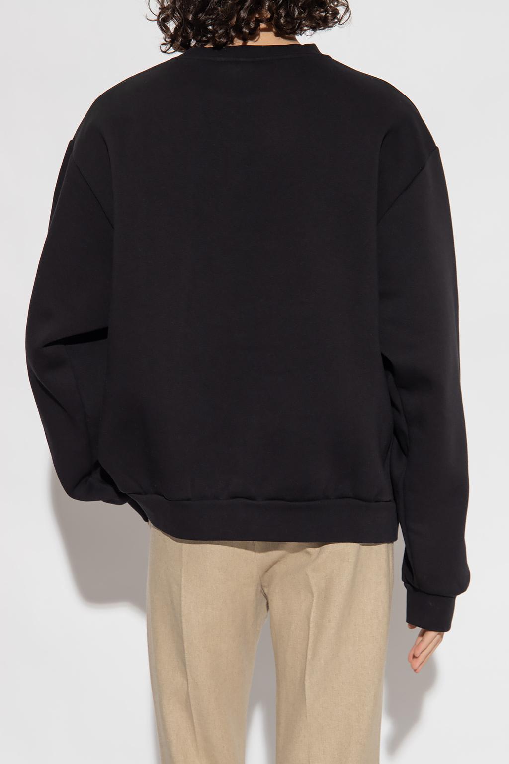 Acne Studios Black Crewneck Sweatshirt In Black