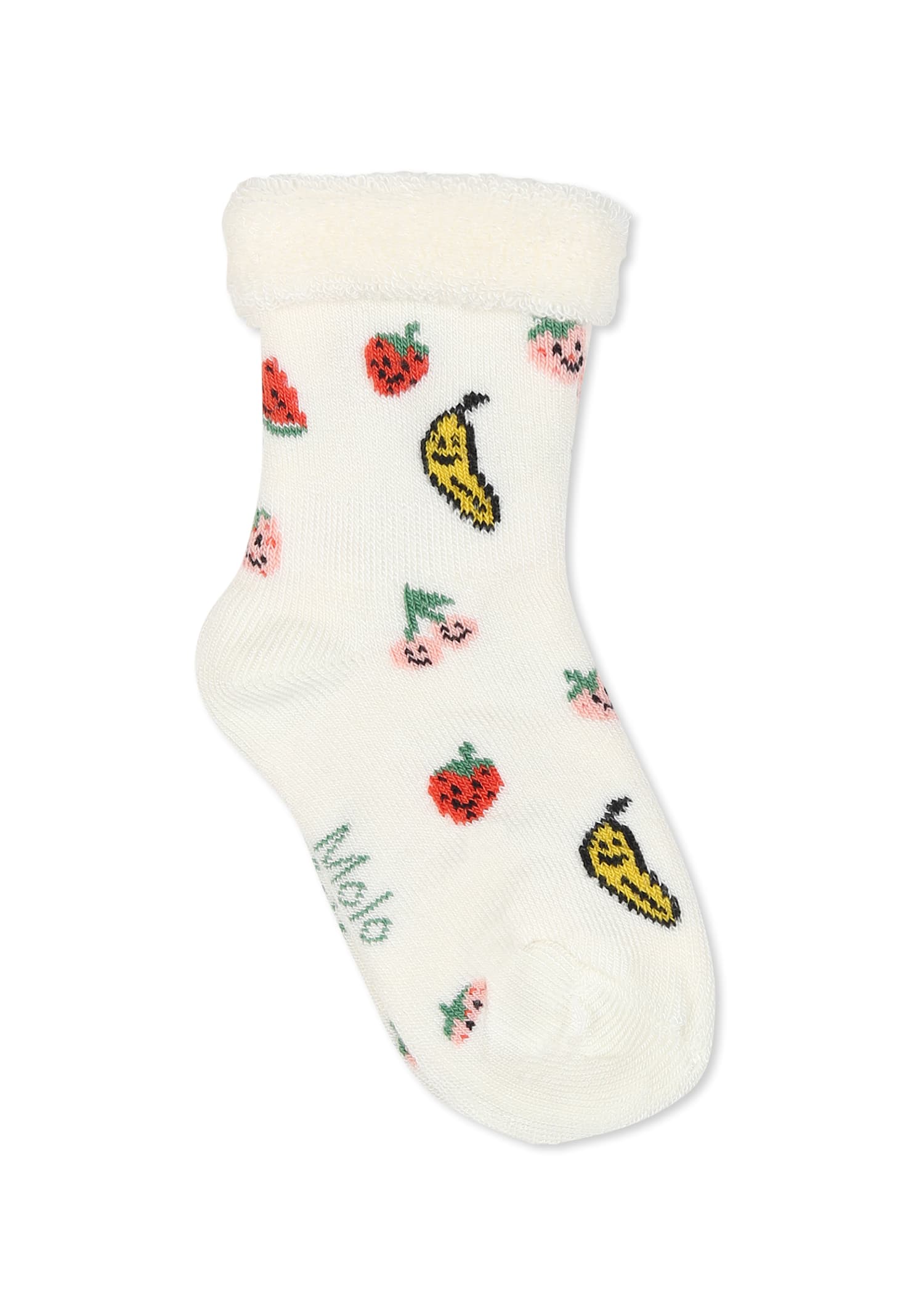 Molo Multicolor Terry Socks Set For Babykids With Smiley And Fruits In Multicolor