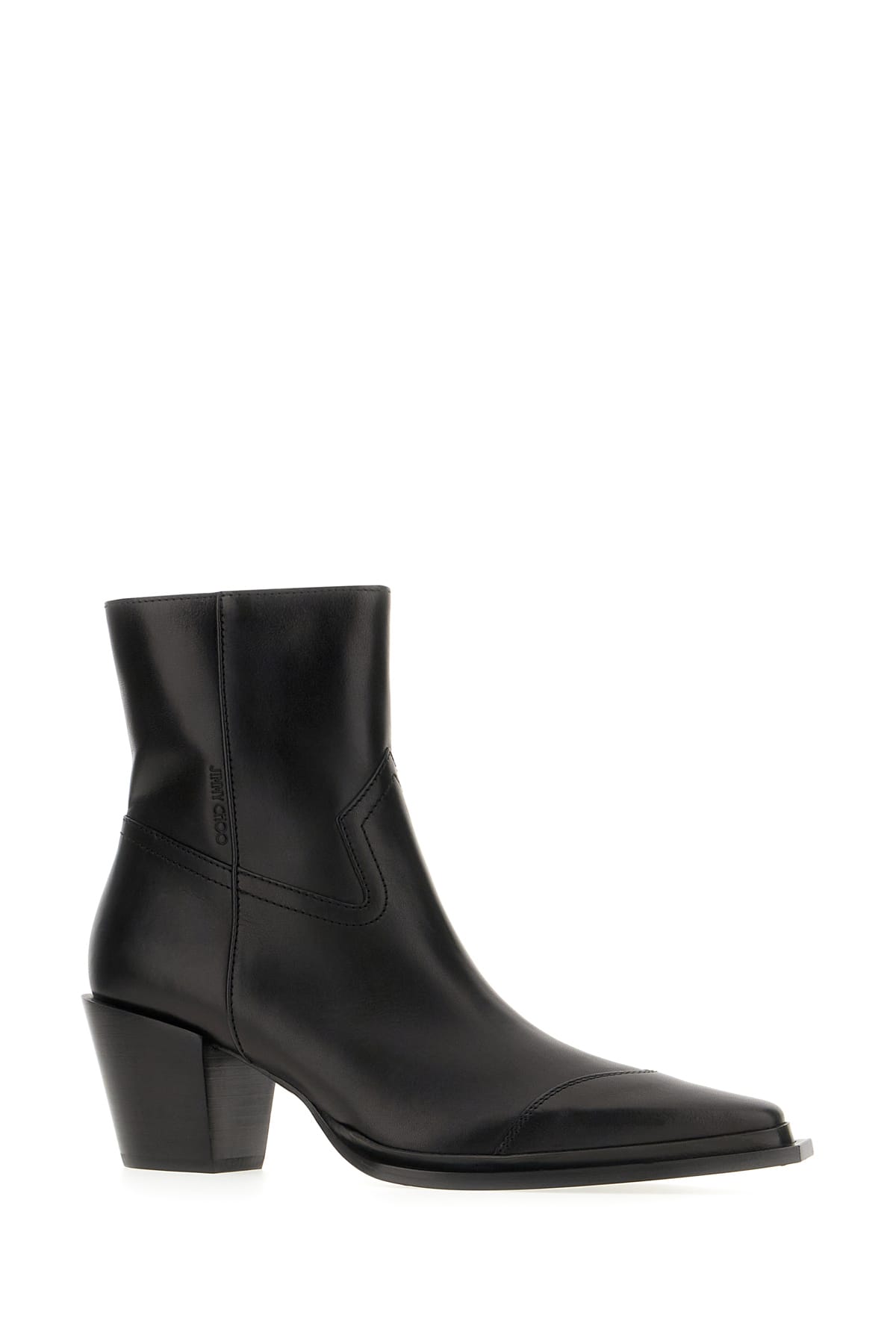 Shop Jimmy Choo Black Leather Cece Ab Ankle Boots