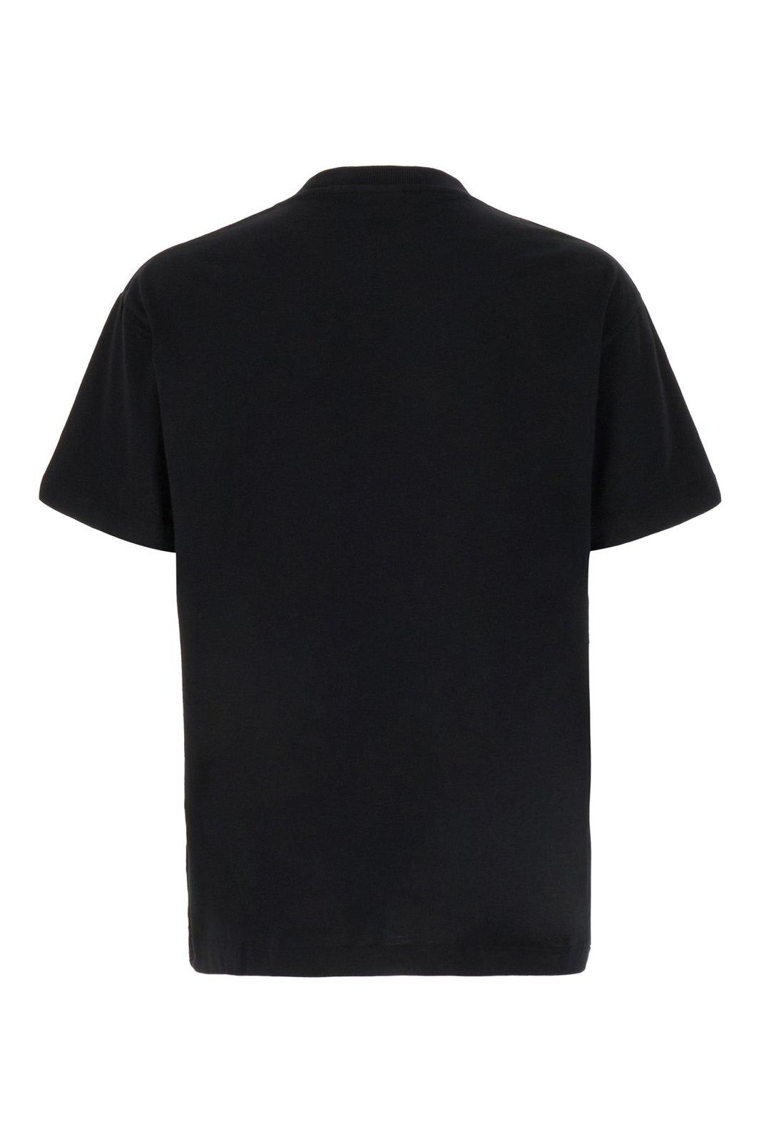 Shop Marcelo Burlon County Of Milan Crewneck Short-sleeved T-shirt In Black