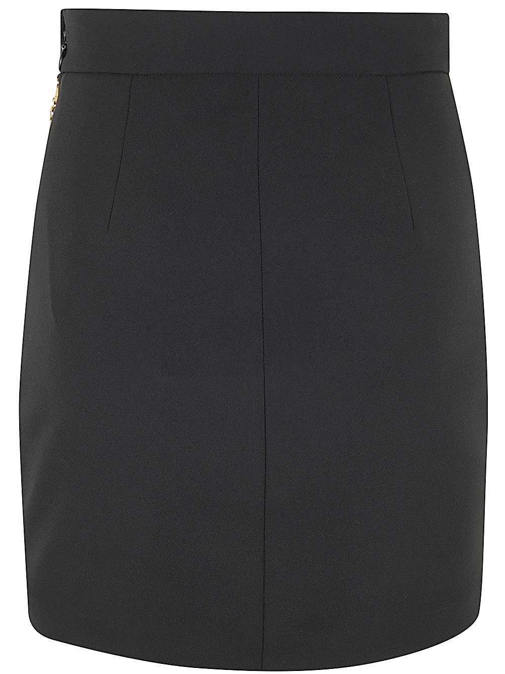 Shop Elisabetta Franchi Mini Skirt With Chain In Black