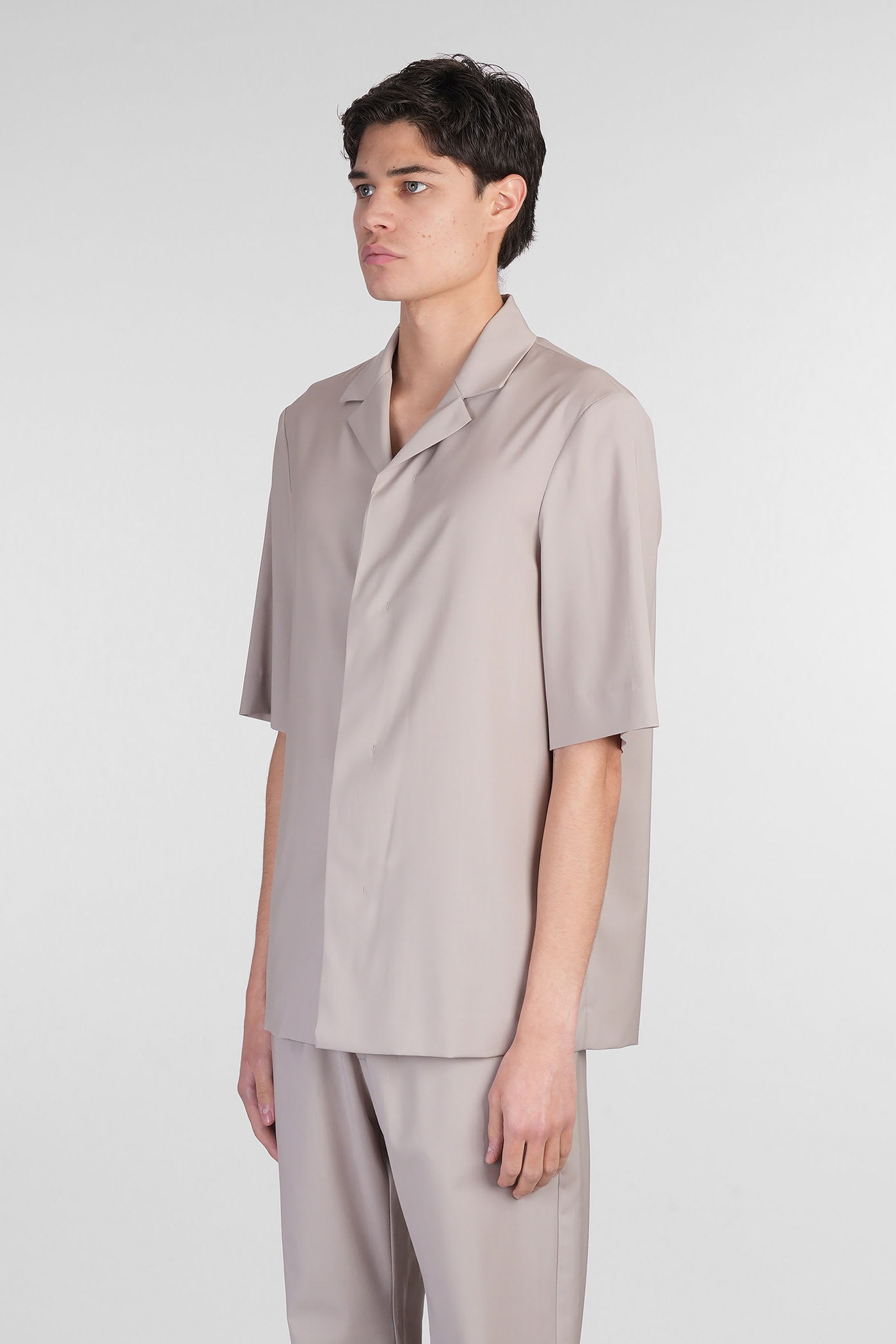 BARENA VENEZIA ATILA SHIRT IN BEIGE WOOL