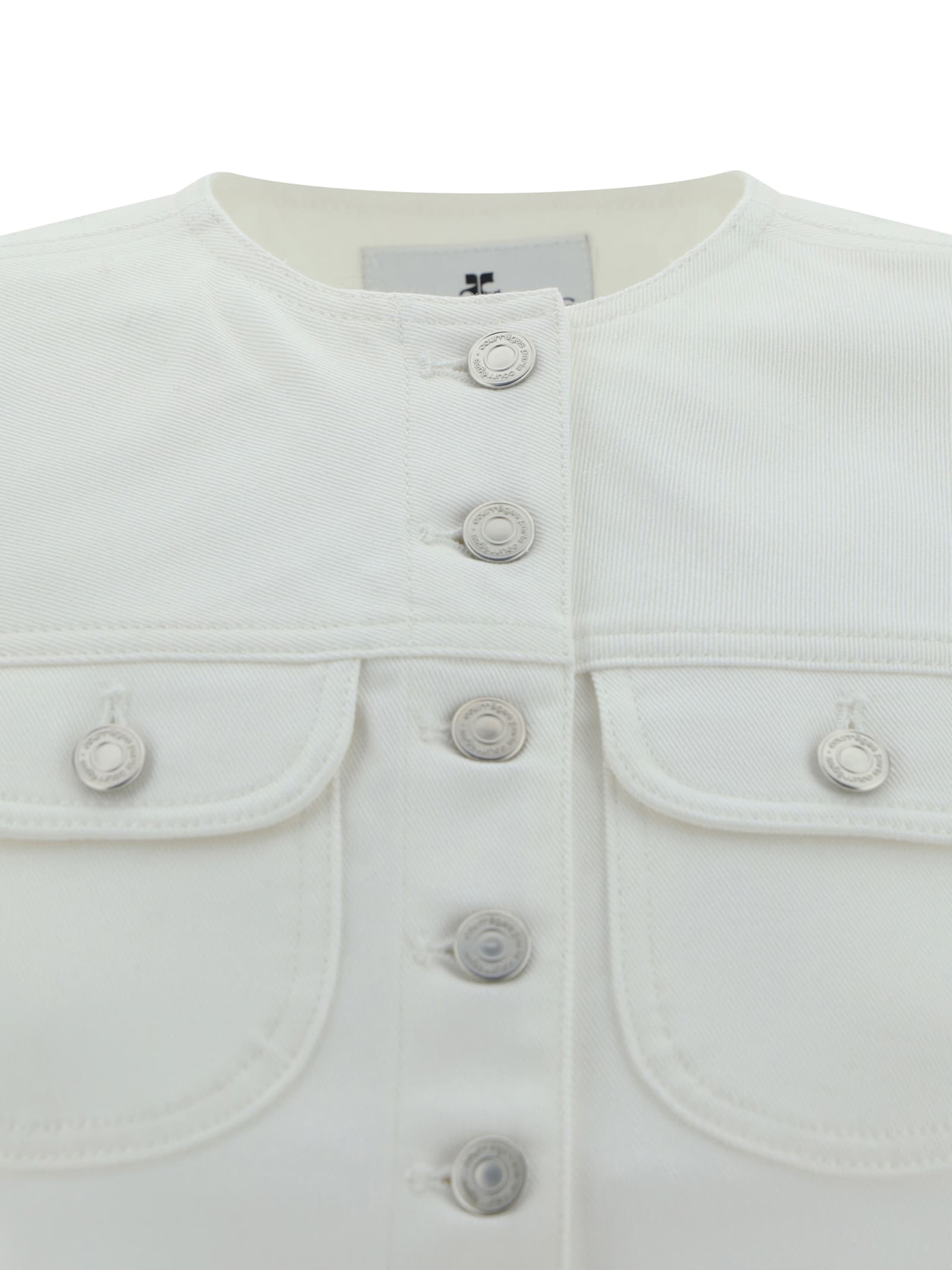 Shop Courrèges Vest In Bianco