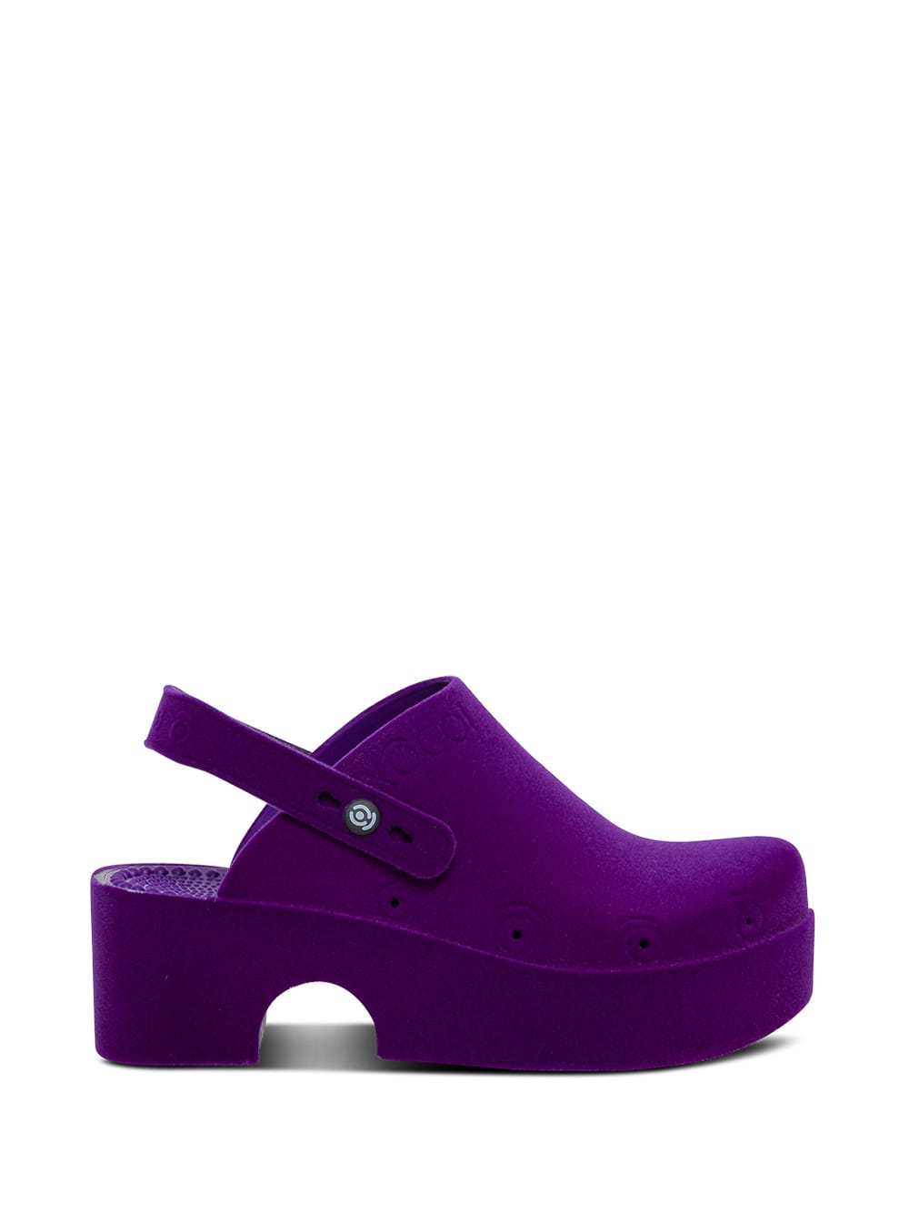 Xocoi Purple Velvet Clogs