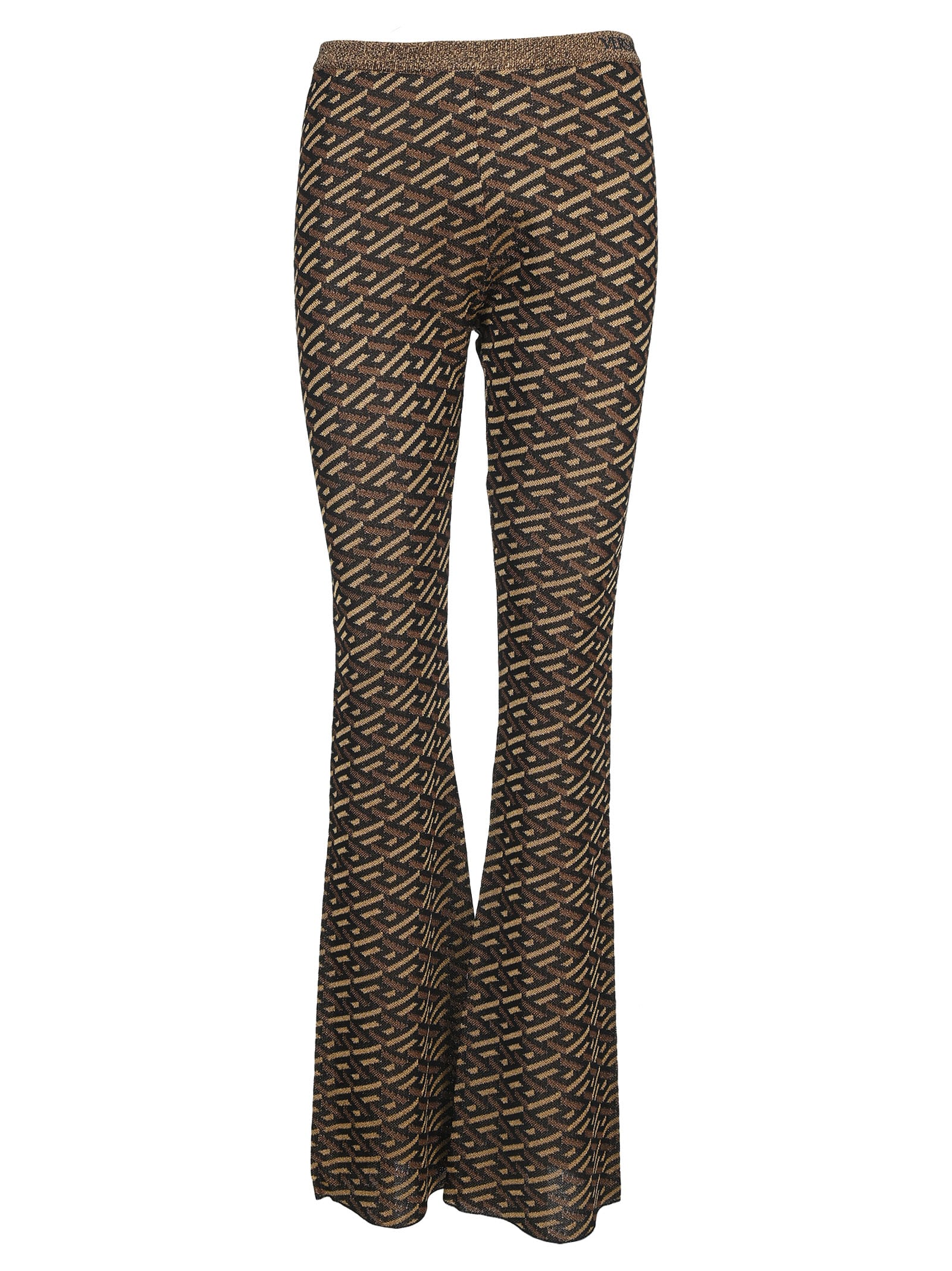 Versace La Greca Metallic Jacquard Trousers
