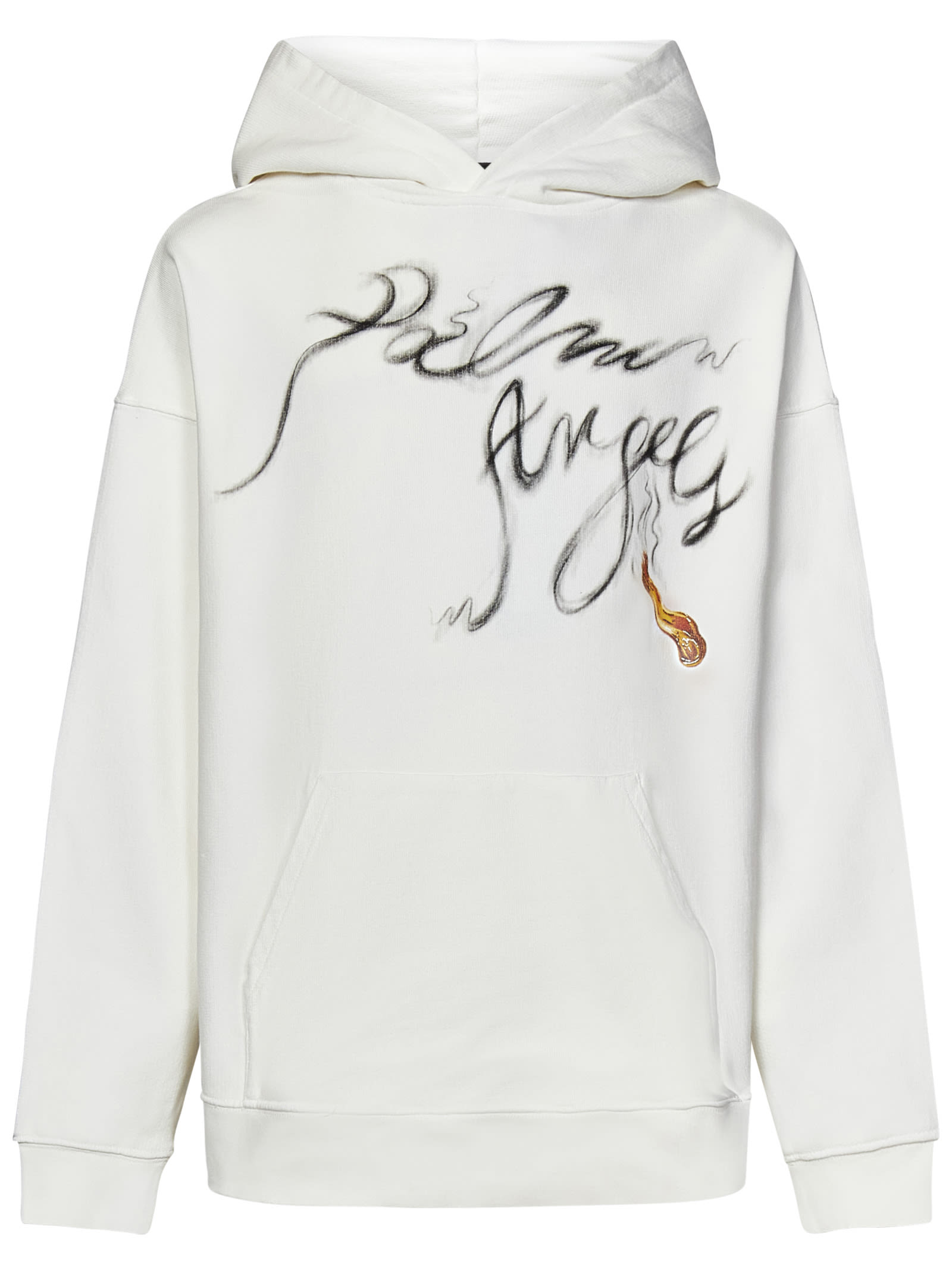 Shop Palm Angels Sweatshirt In Off White