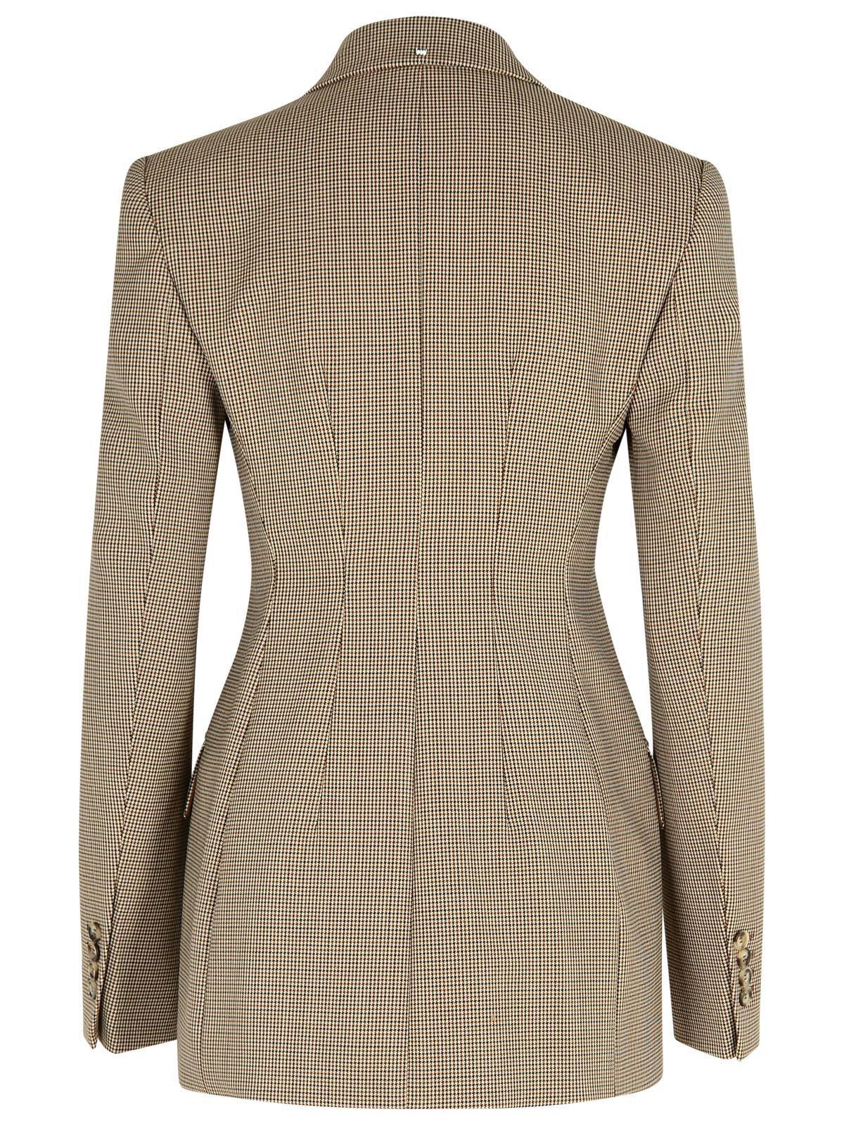 Shop Sportmax Double-breasted Long-sleeved Blazer In Marrone