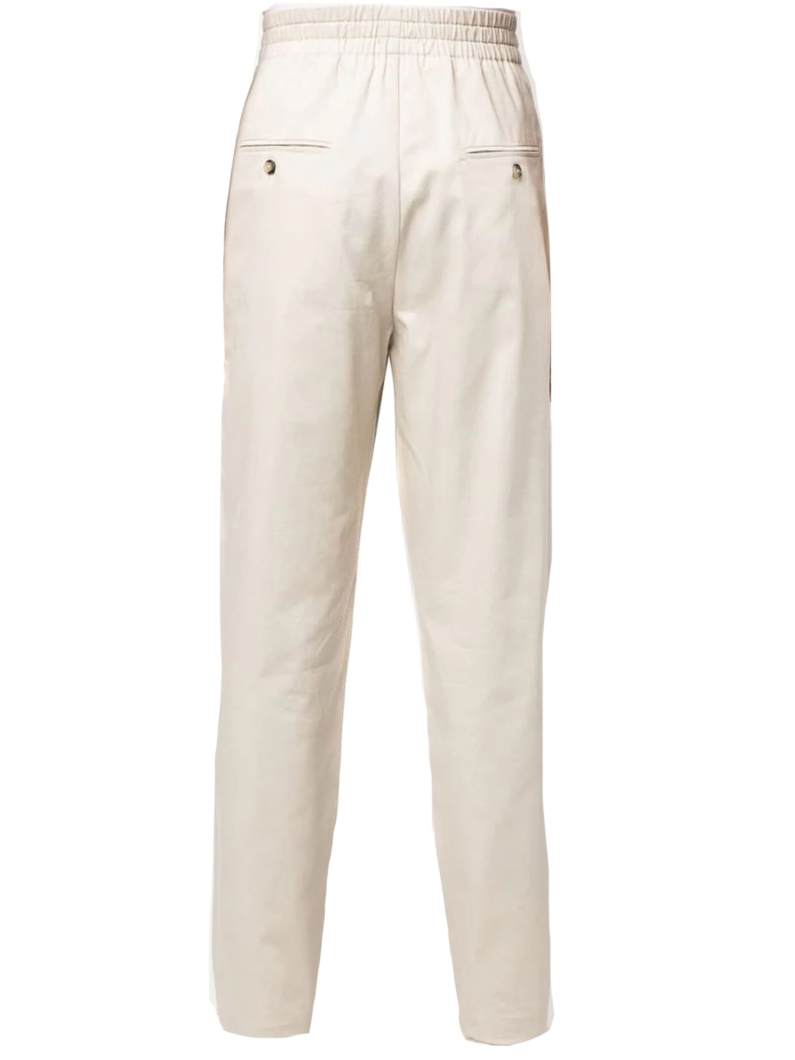 Shop Isabel Marant Beige Cotton Trousers