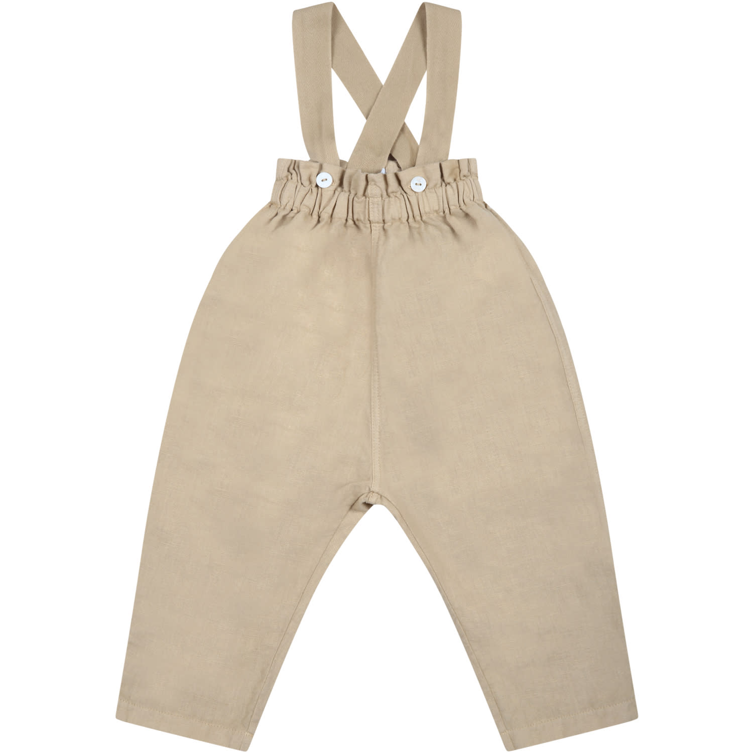 Le Petit Coco Beige Trouser For Baby Kids
