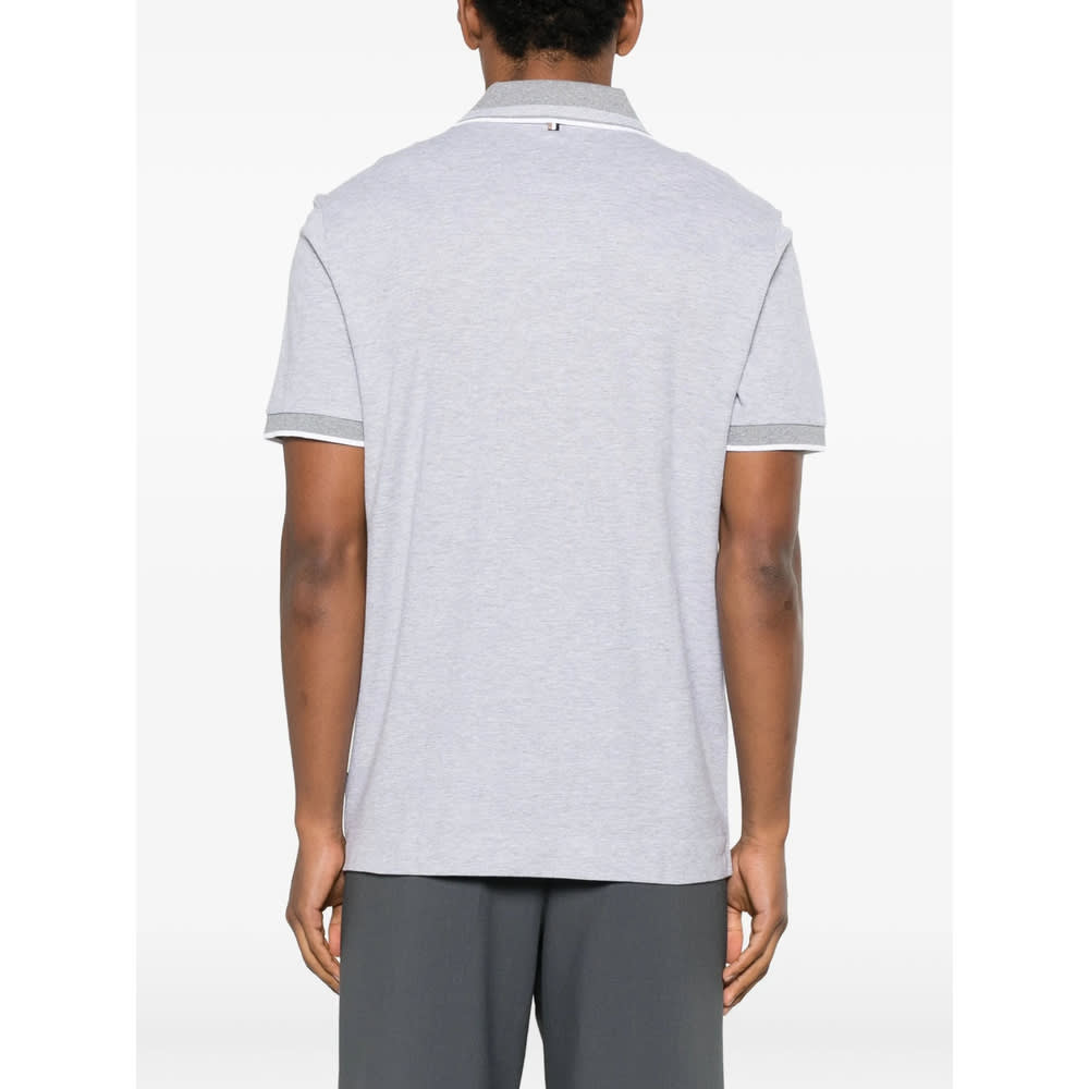 Hugo Boss Boss White Polo Shirts Men In Gray