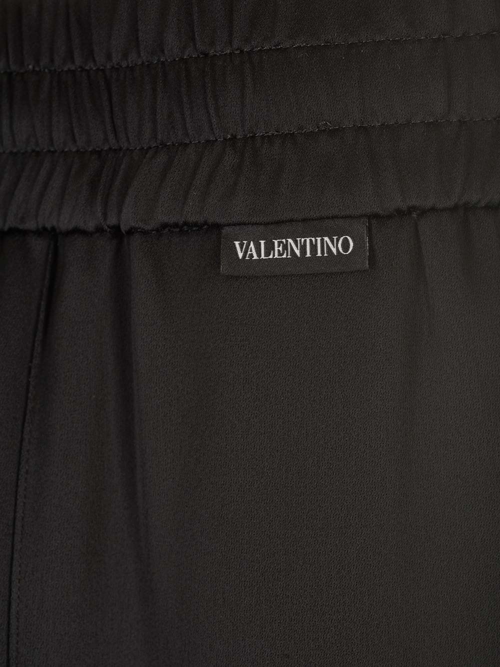 Valentino Black Elasticized Trousers In Black