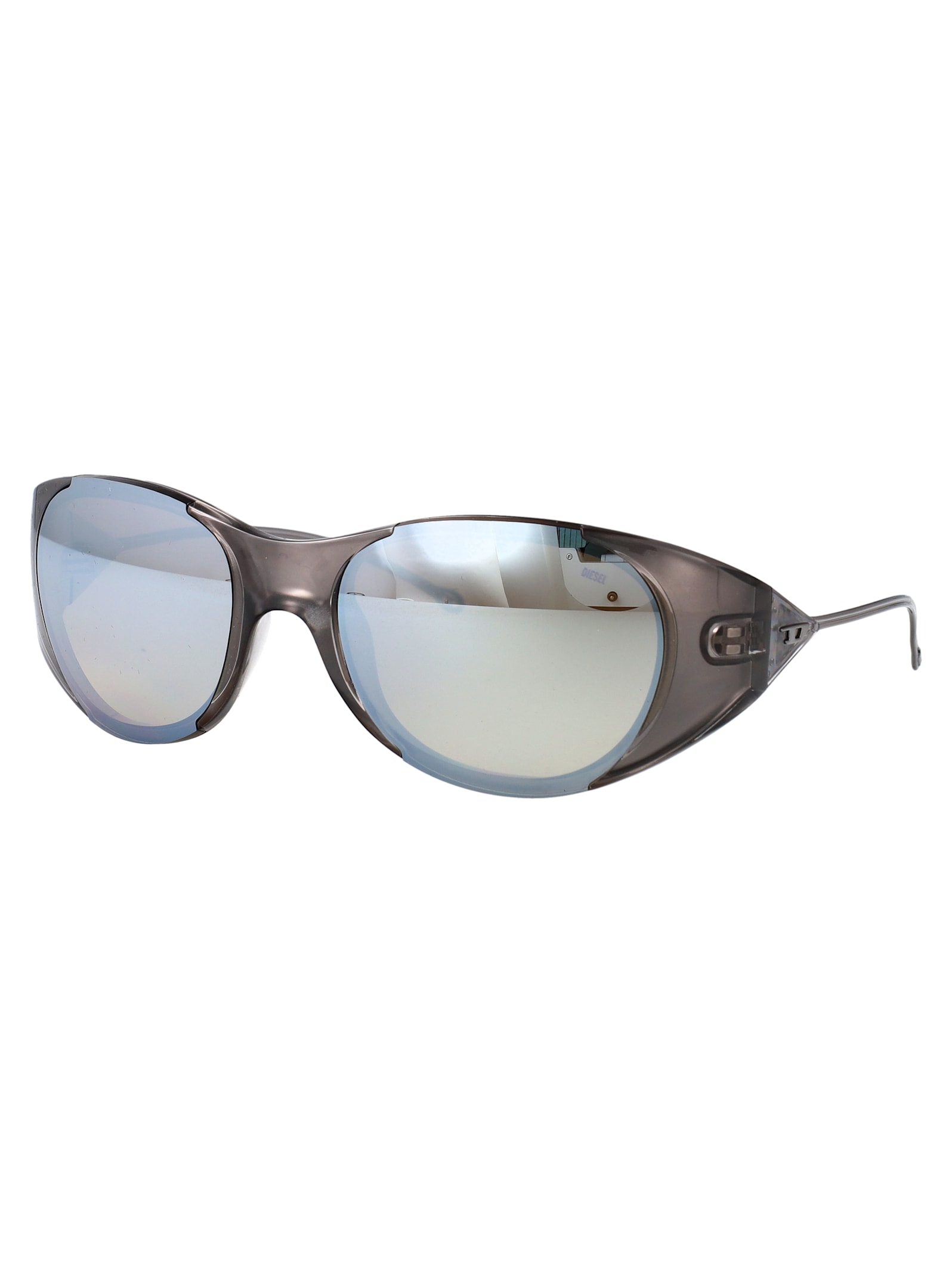 Diesel Grigio Metallizzato Acetate Sunglasses In Neutral