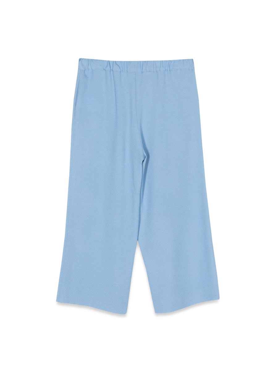 Simonetta Elasticated Wide-leg Trousers In Blue
