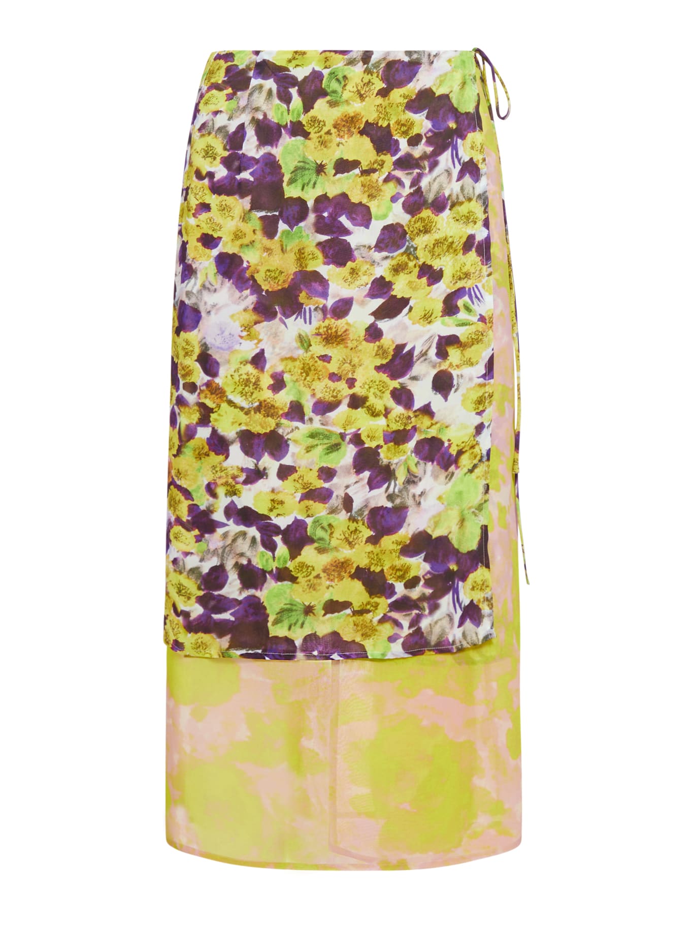 Dries Van Noten 01670-silene 6014 W.w.skirt In Yellow